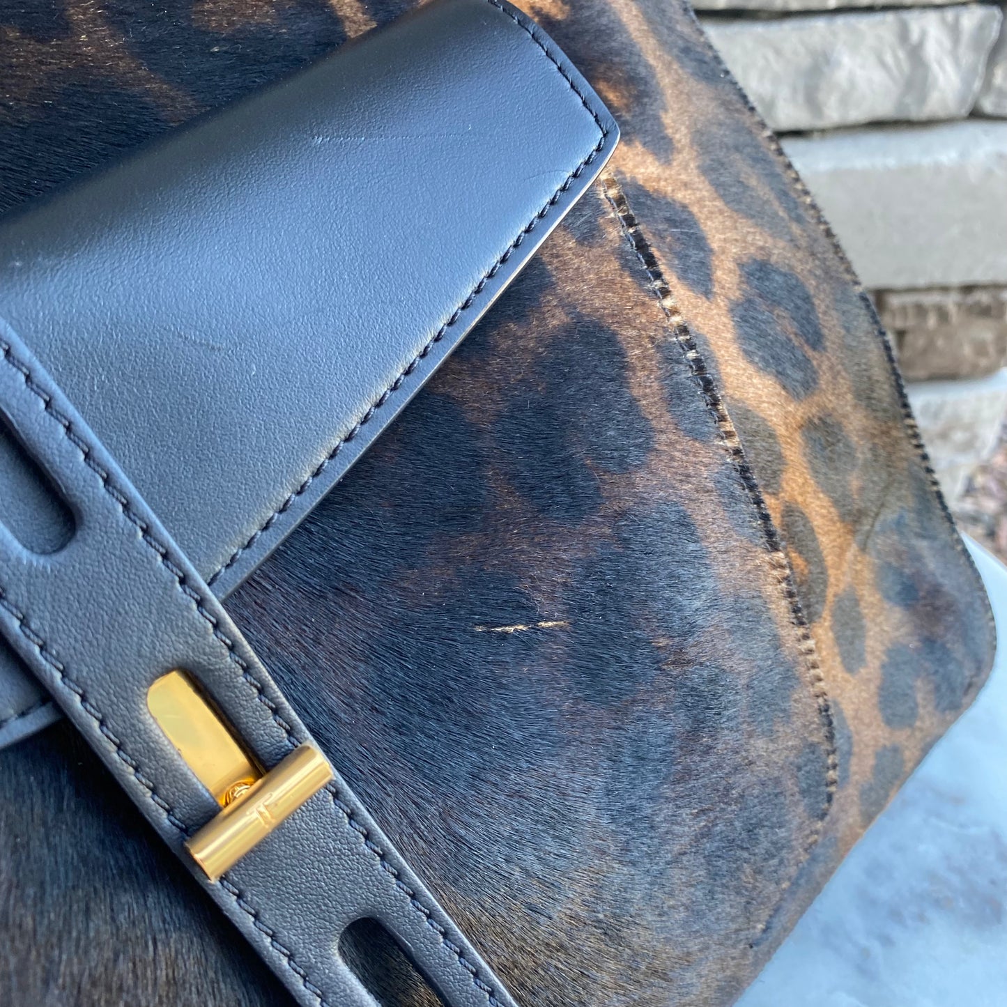 Tom Ford Rialto Leopard Top Handle Tote