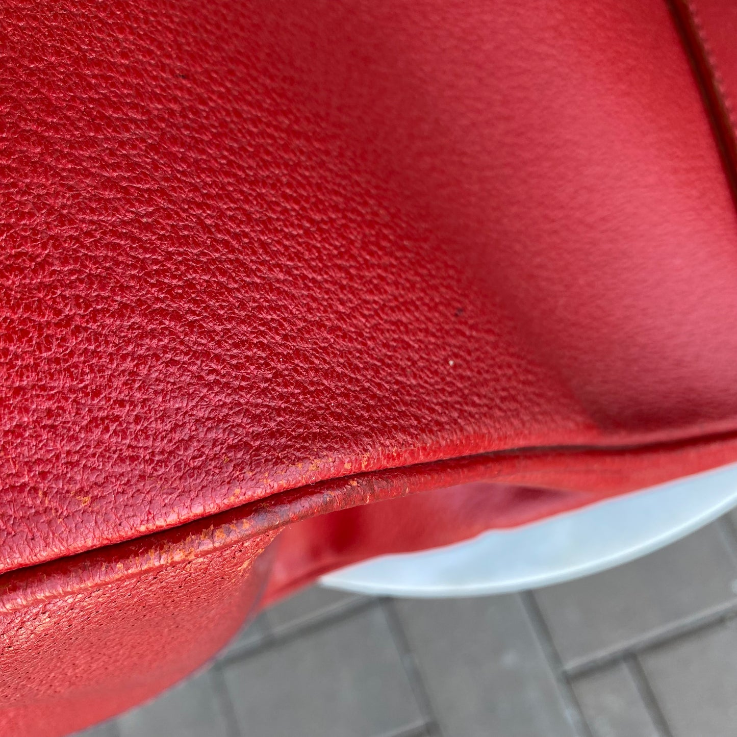 Gucci Large Leather Vintage Birkin Style Top Handle Bag