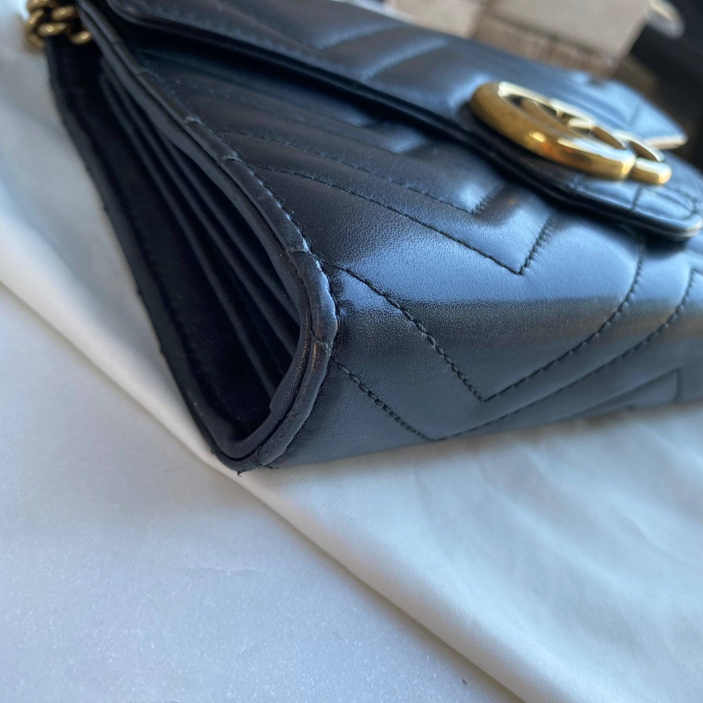 Gucci GG Marmont Matelasse Wallet on Chain
