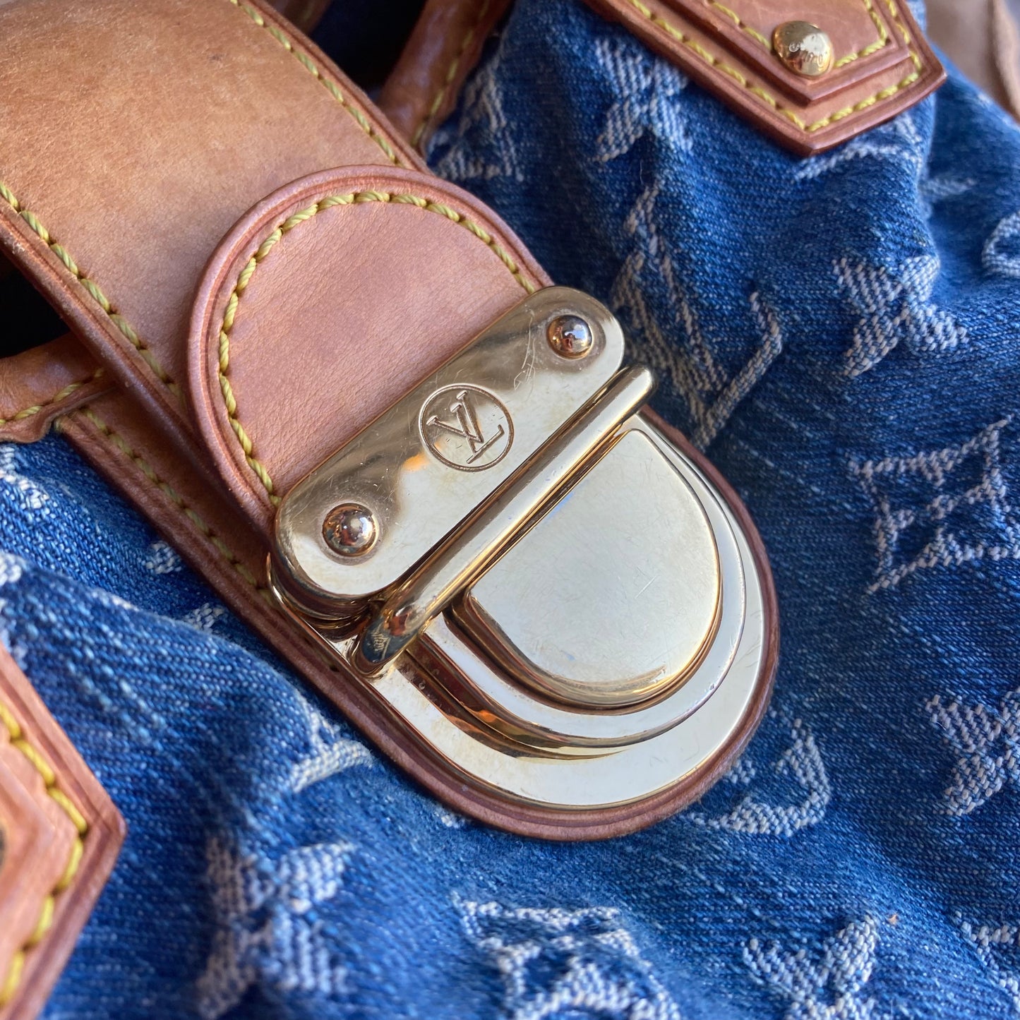 Louis Vuitton Mini Denim Pleaty Satchel