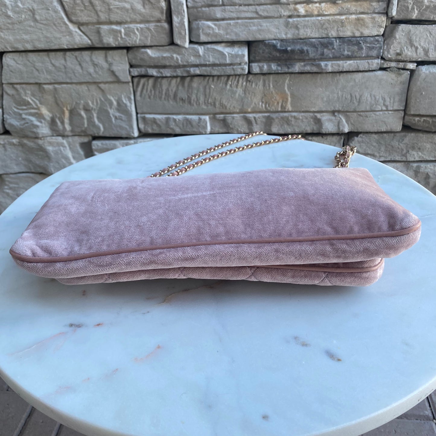 Chanel Giant Reissue Pink Velvet Single Flap Shoulder Bag