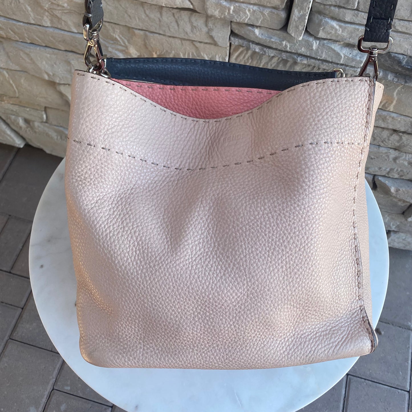 Fendi Selleria Leather Anna Bucket Bag