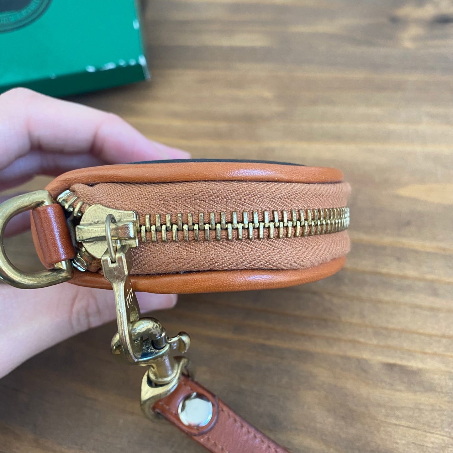 Dooney & Bourke Big Duck Leather Zipper Coin Purse Wristlet