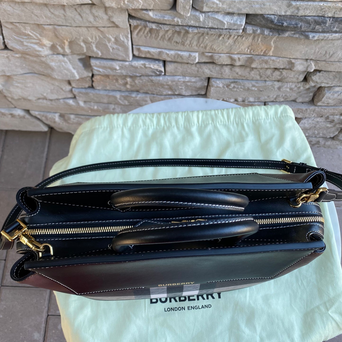 Burberry Catherine Smoked Check Tote Bag