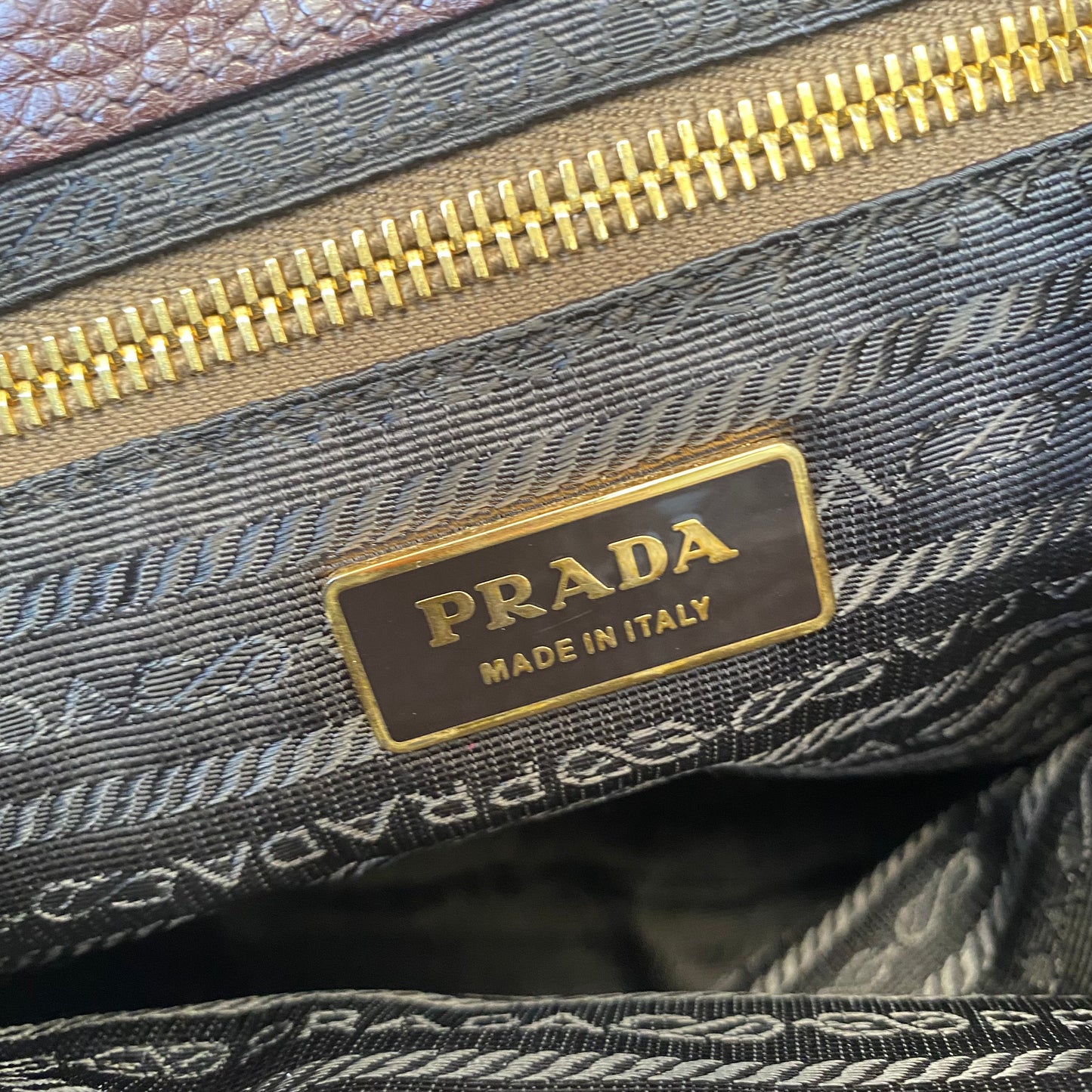 Prada Pushlock Hobo Vitello Daino Shoulder Bag