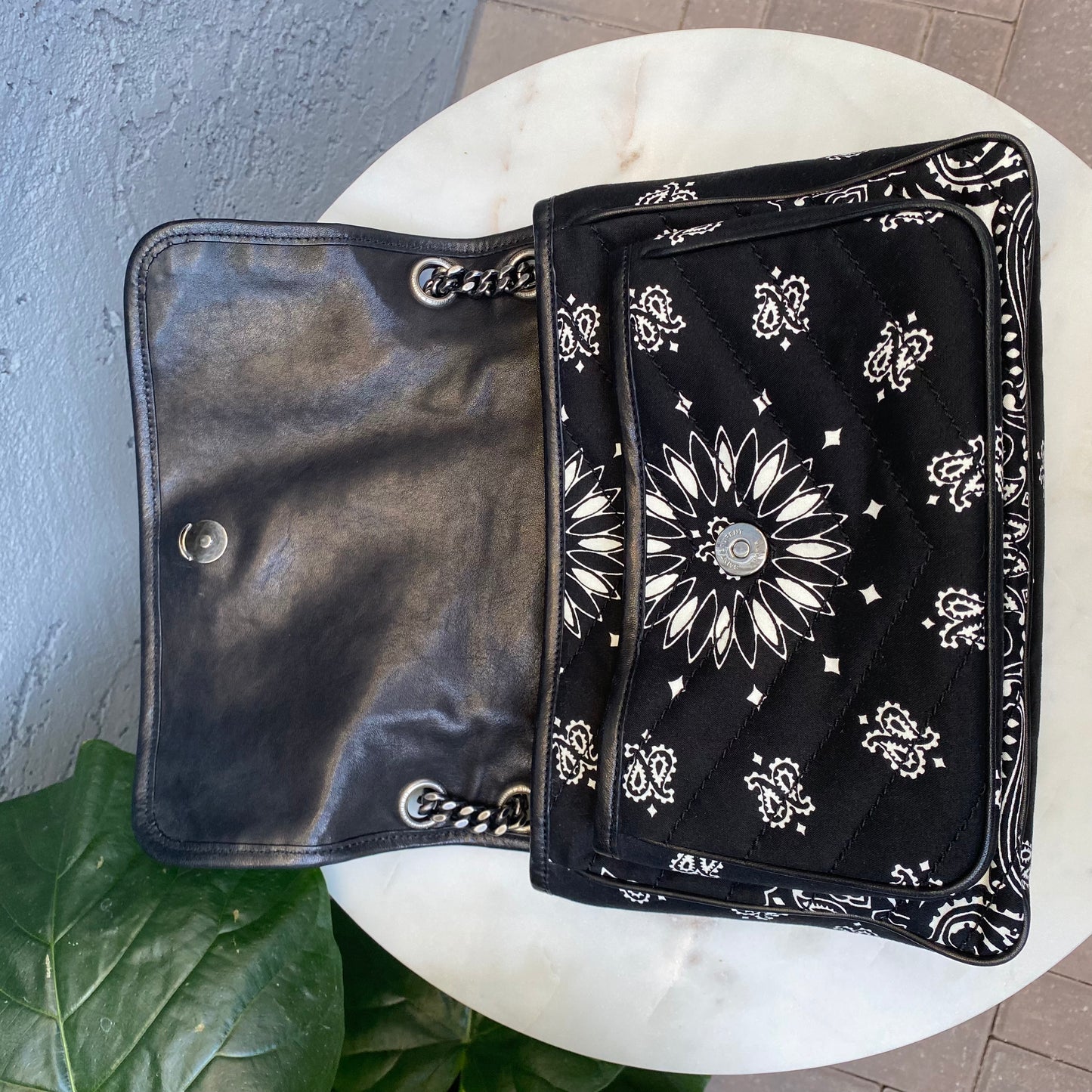 Saint Laurent Medium Chevron Bandana Niki