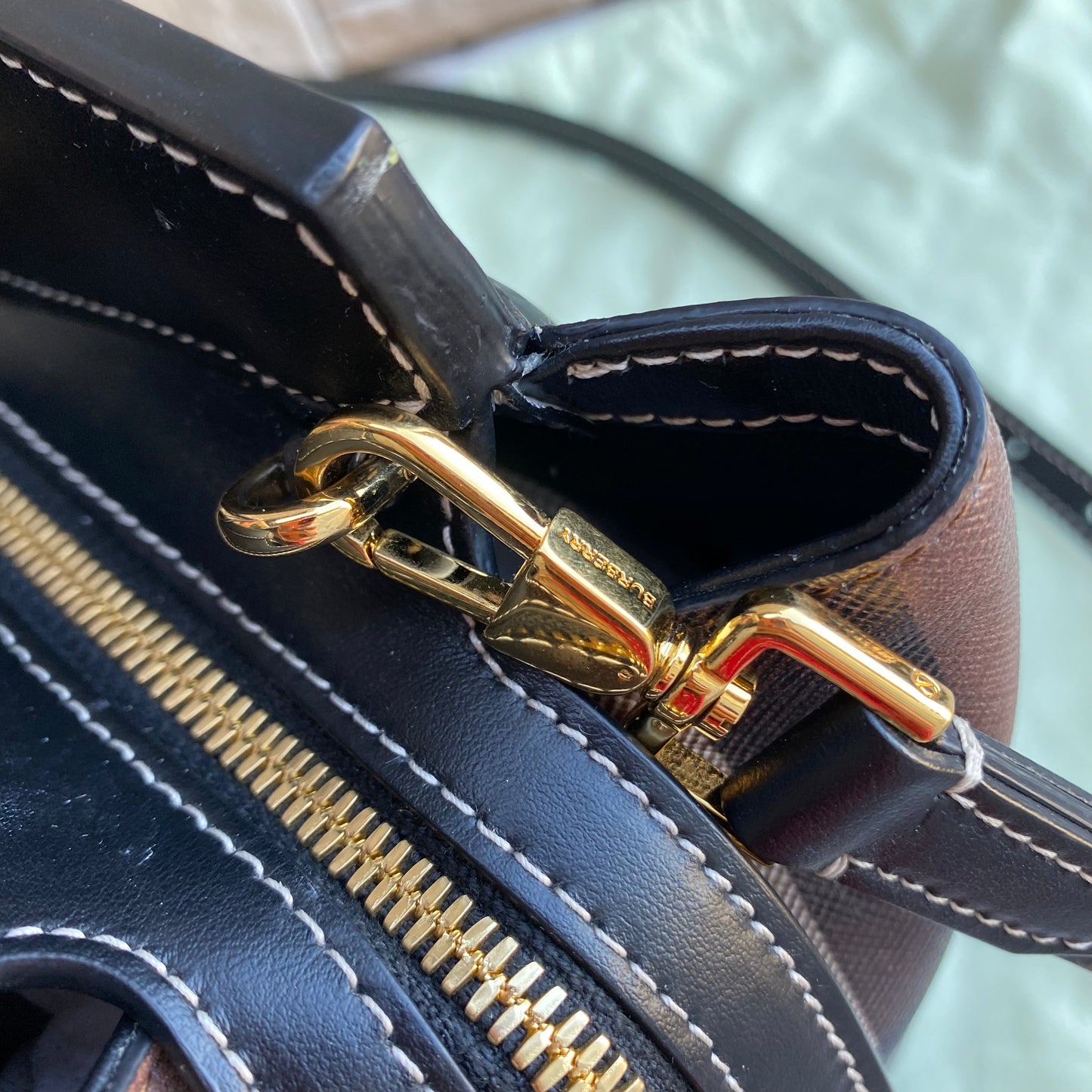 Burberry Catherine Smoked Check Tote Bag