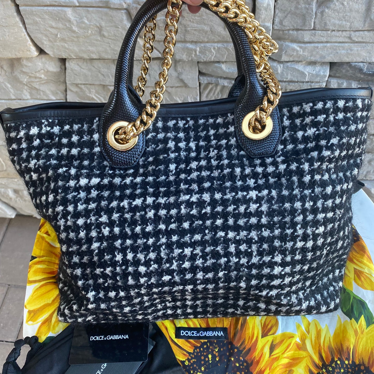 Dolce & Gabbana Small Tweed Capri Tote