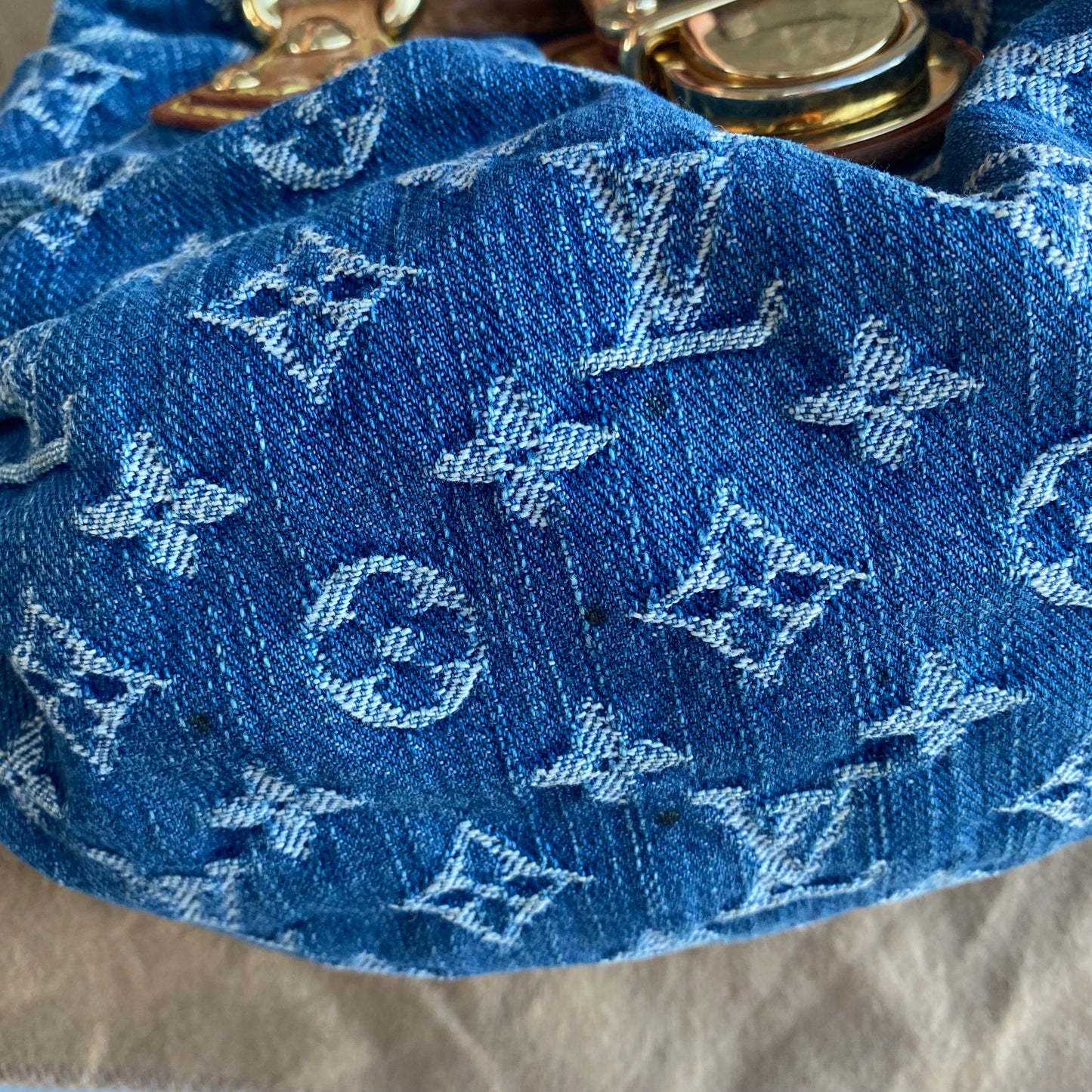 Louis Vuitton Mini Denim Pleaty Satchel