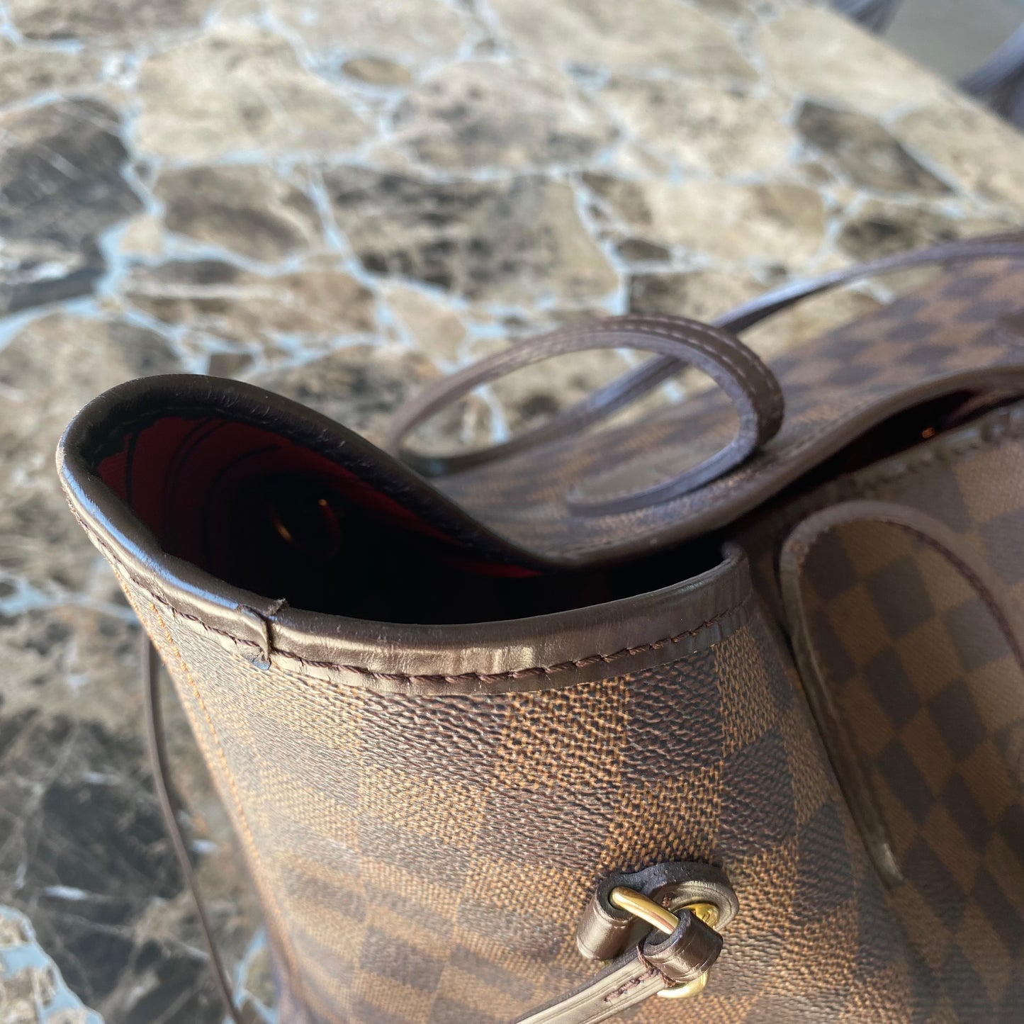 Louis Vuitton Damier Ebene Neverfull MM Tote