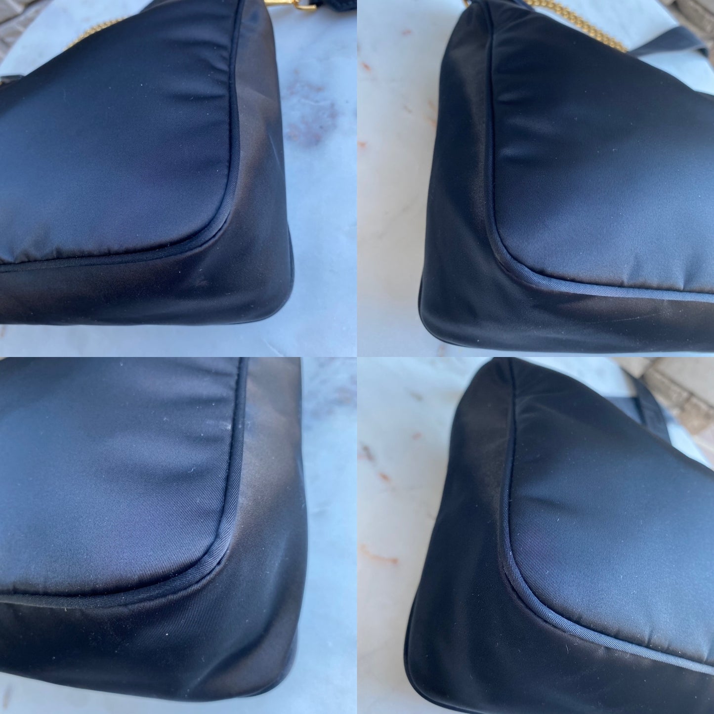 Versace Medusa Nylon Tribute Chain Shoulder Bag