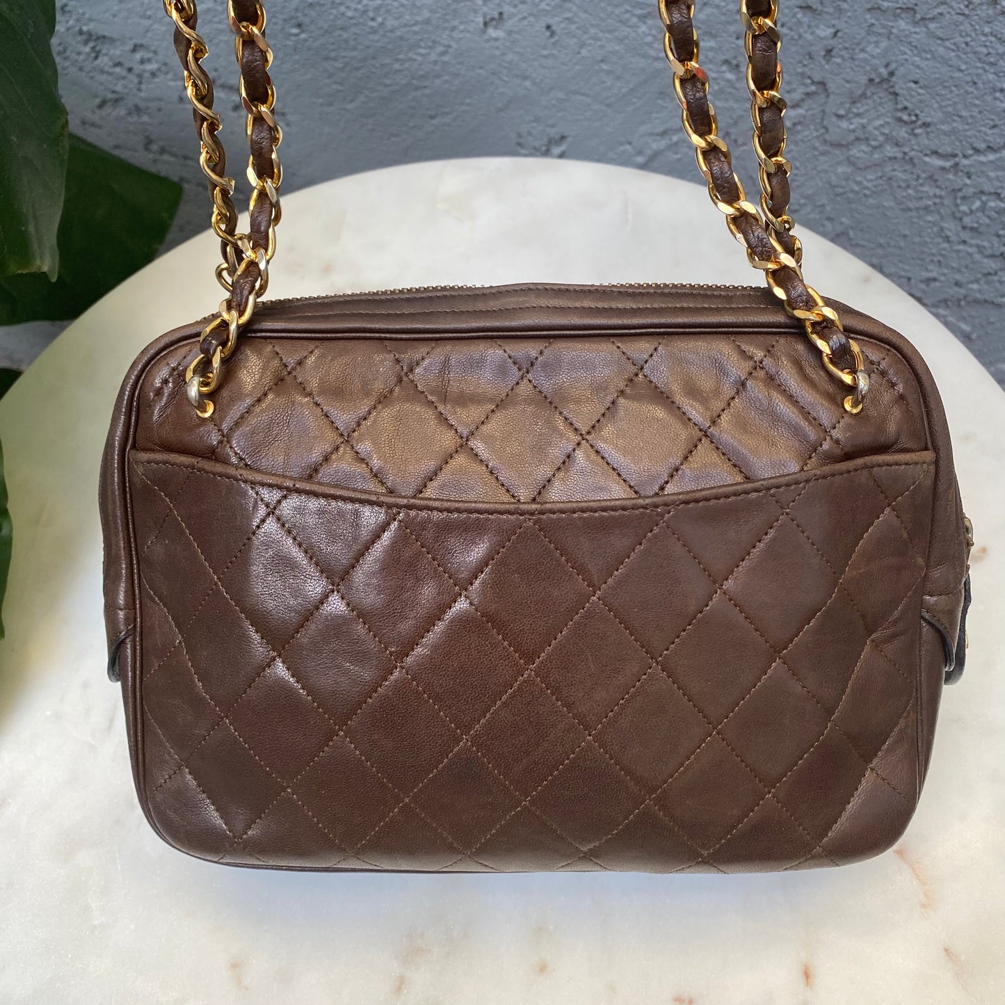 Chanel Lambskin Double Pocket Vintage Camera Bag