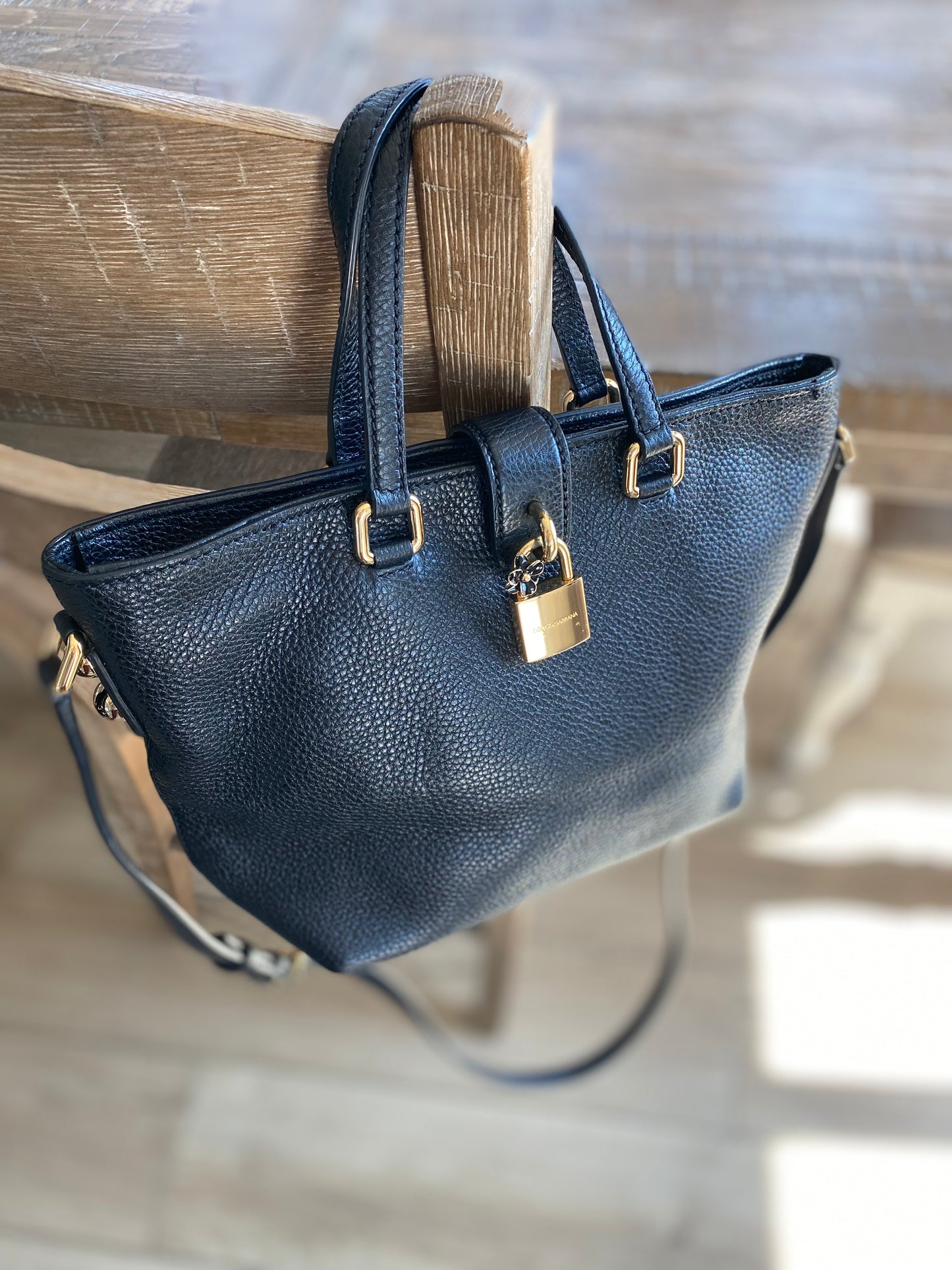 Dolce & Gabbana Convertible Small Flower Lock Tote