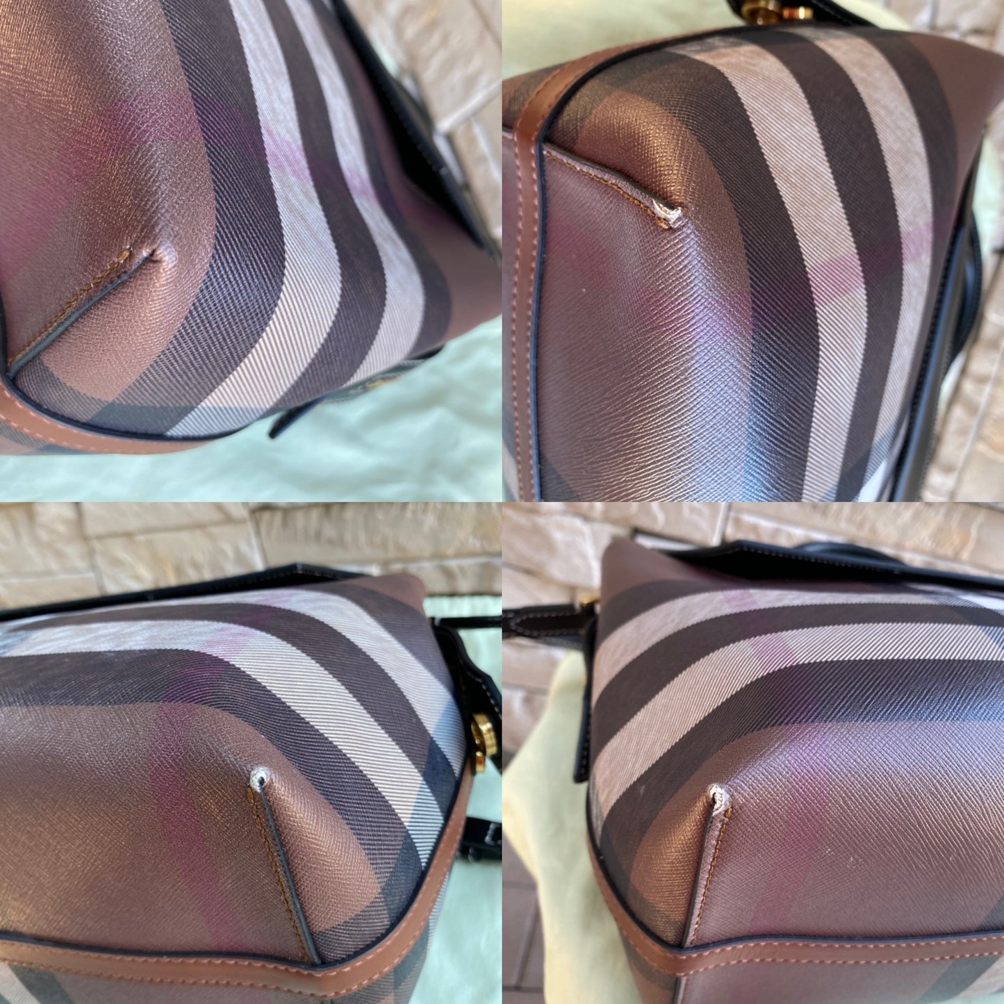 Burberry Catherine Smoked Check Tote Bag