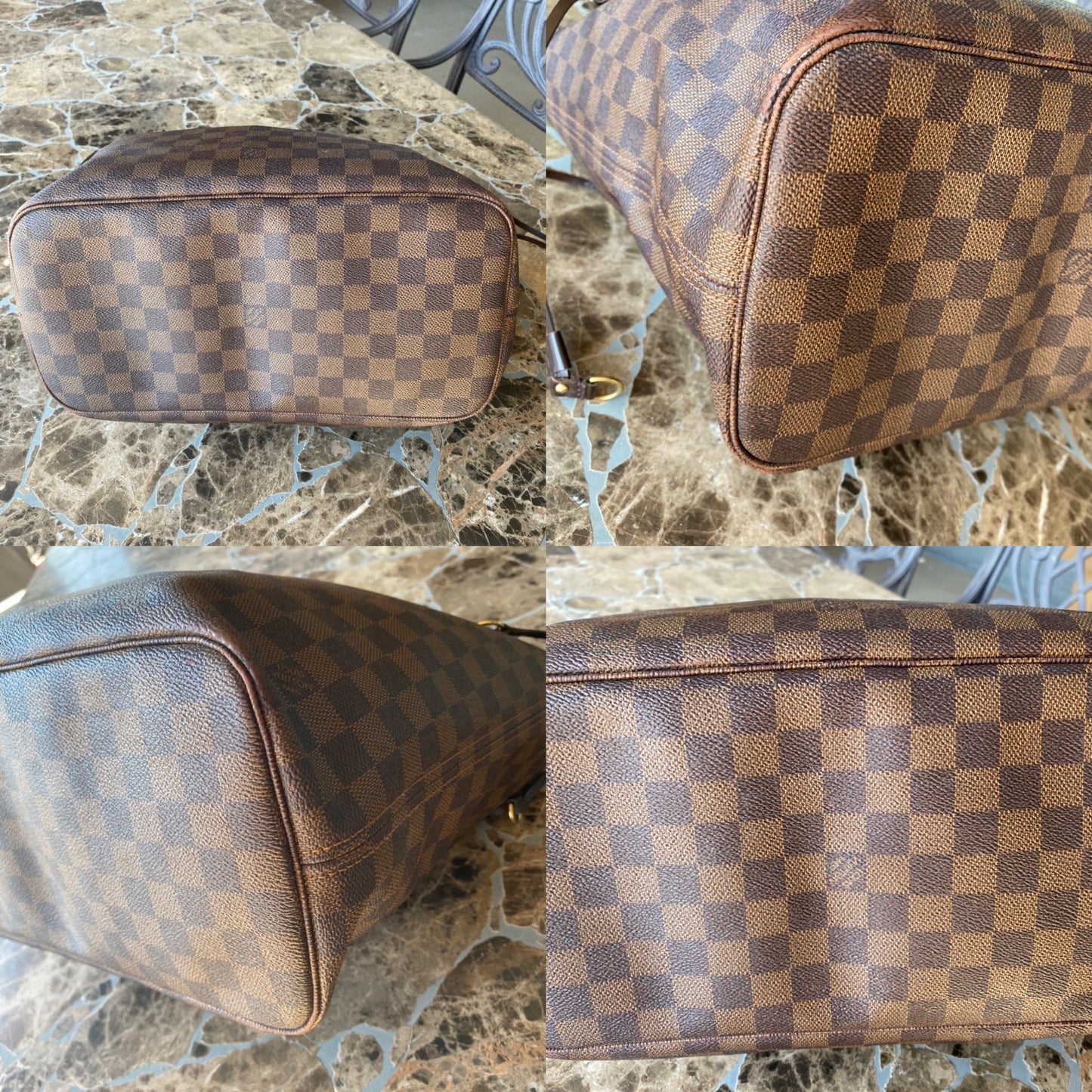 Louis Vuitton Damier Ebene Neverfull MM Tote