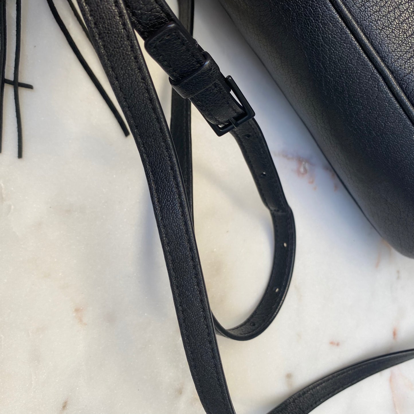 Saint Laurent Lambskin Monogram Small Lou Camera Bag