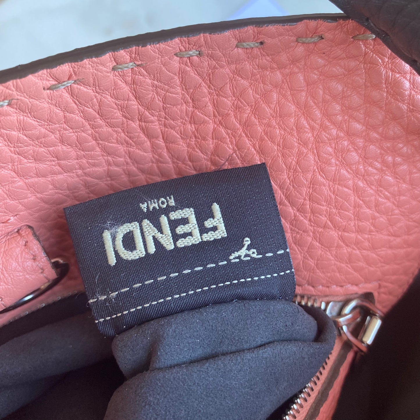 Fendi Selleria Leather Anna Bucket Bag