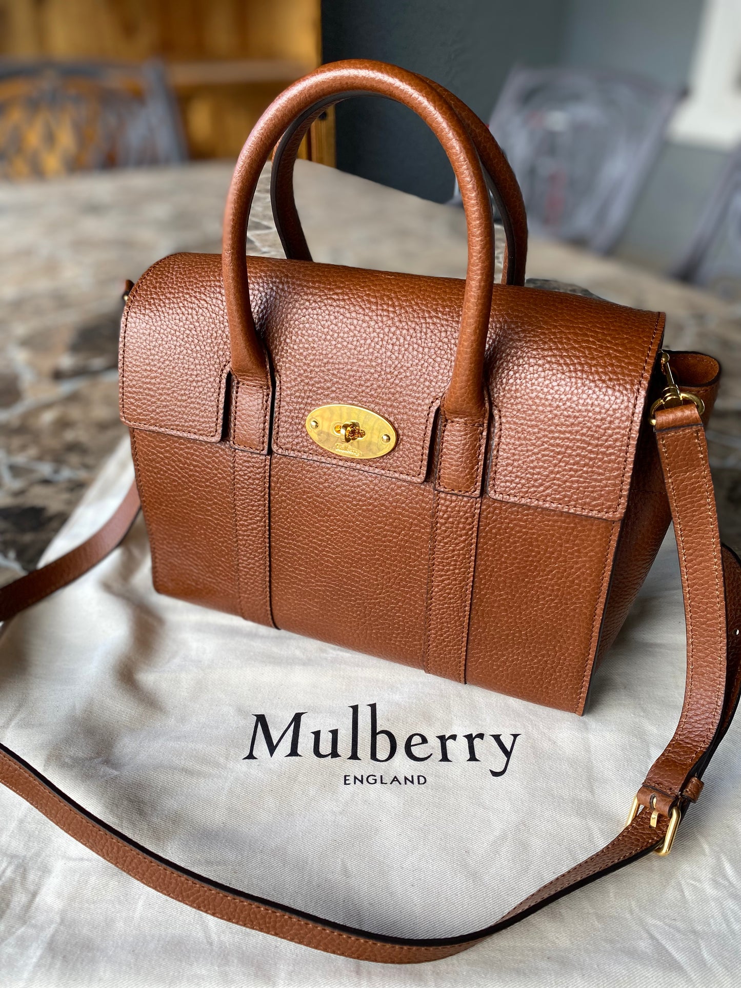 Mulberry Small Bayswater Grained Leather Tote