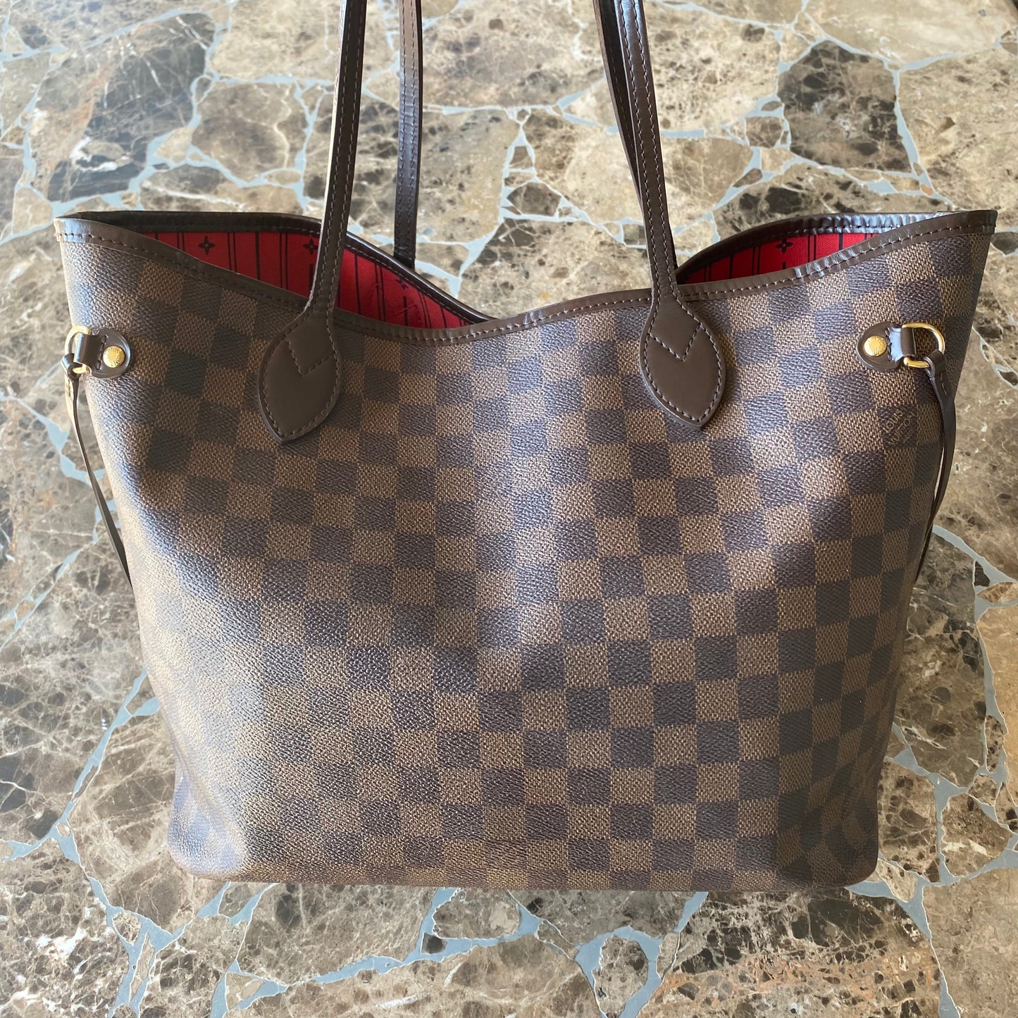Louis Vuitton Damier Ebene Neverfull MM Tote