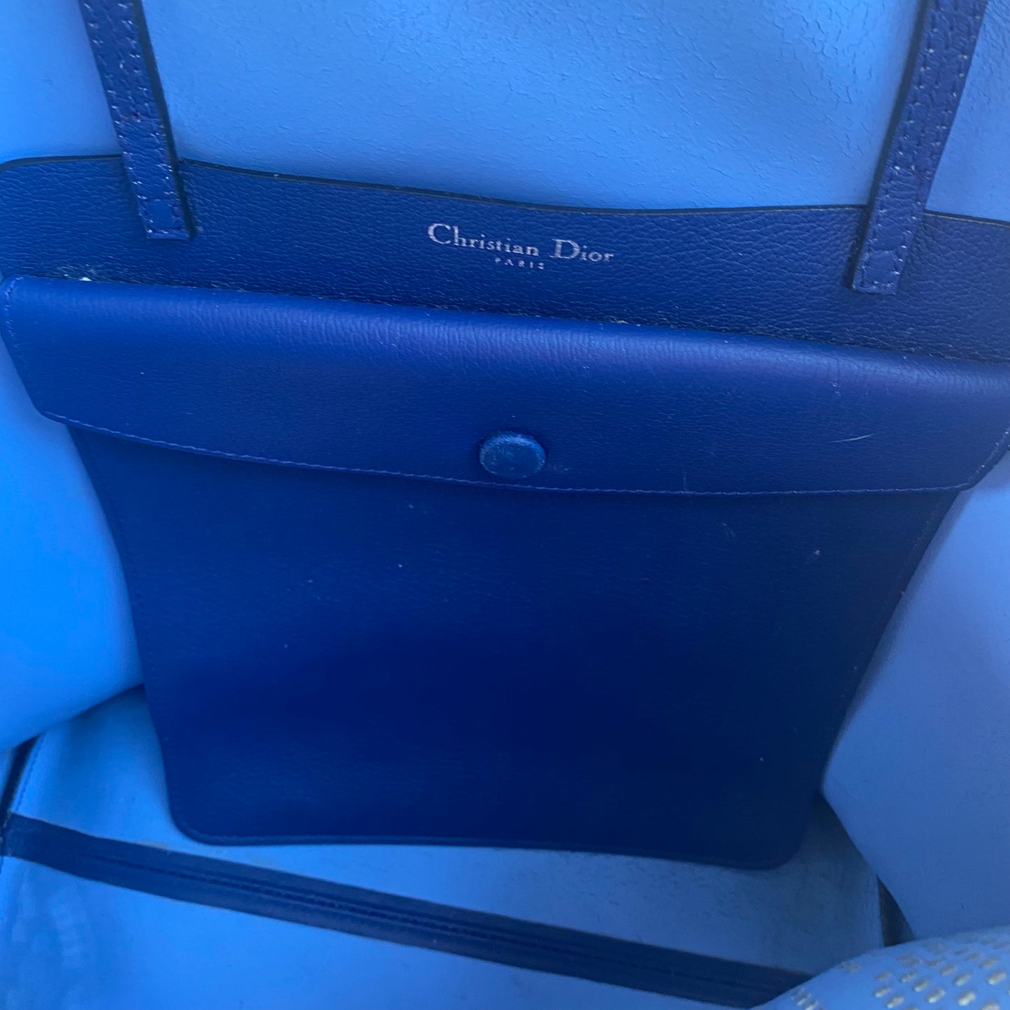 Christian Dior Cannage Perforated Dioriva Shopping Tote