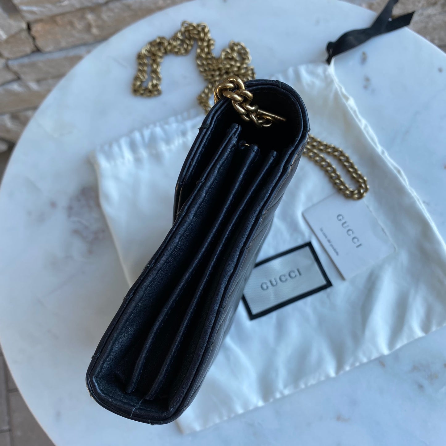 Gucci GG Marmont Matelasse Wallet on Chain