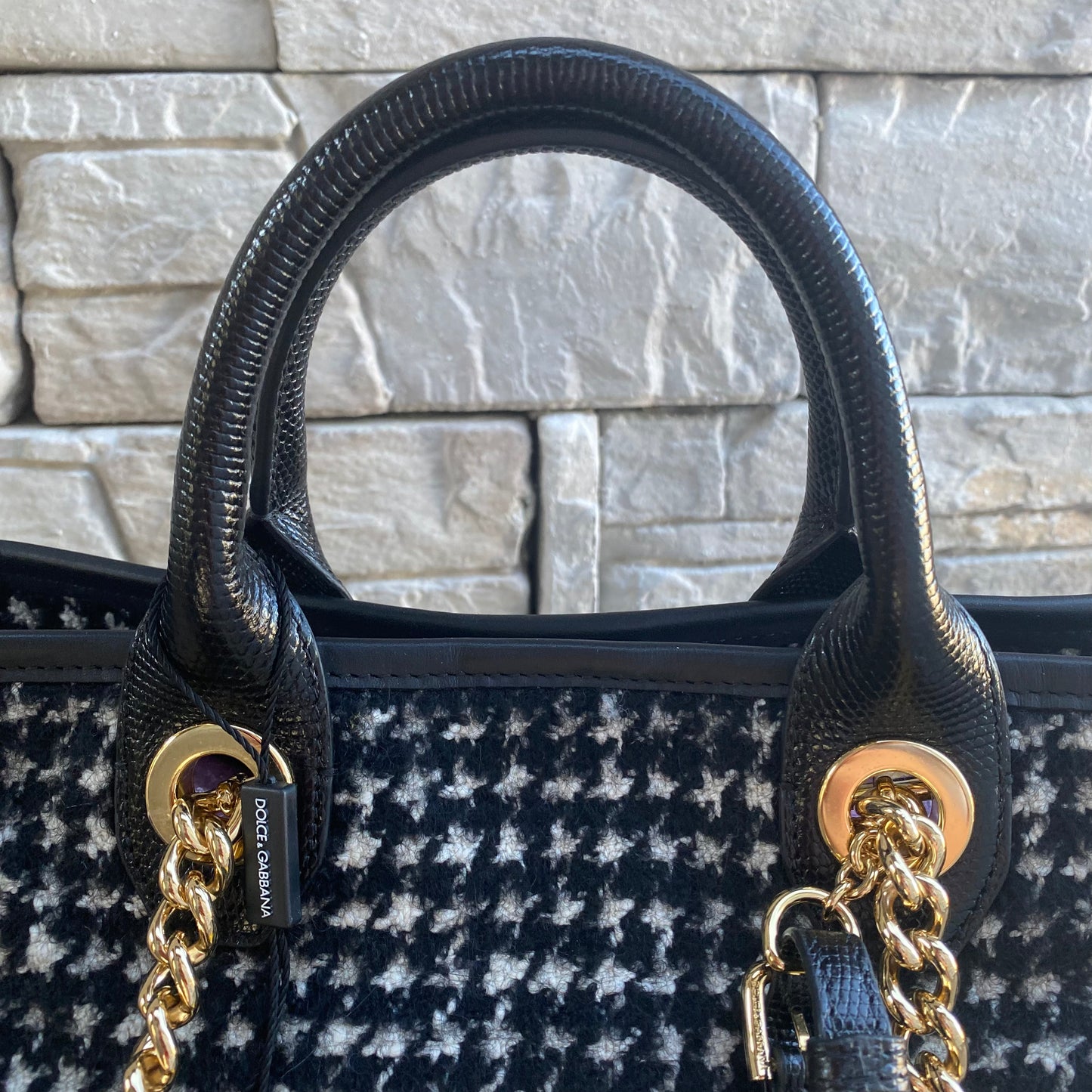 Dolce & Gabbana Small Tweed Capri Tote