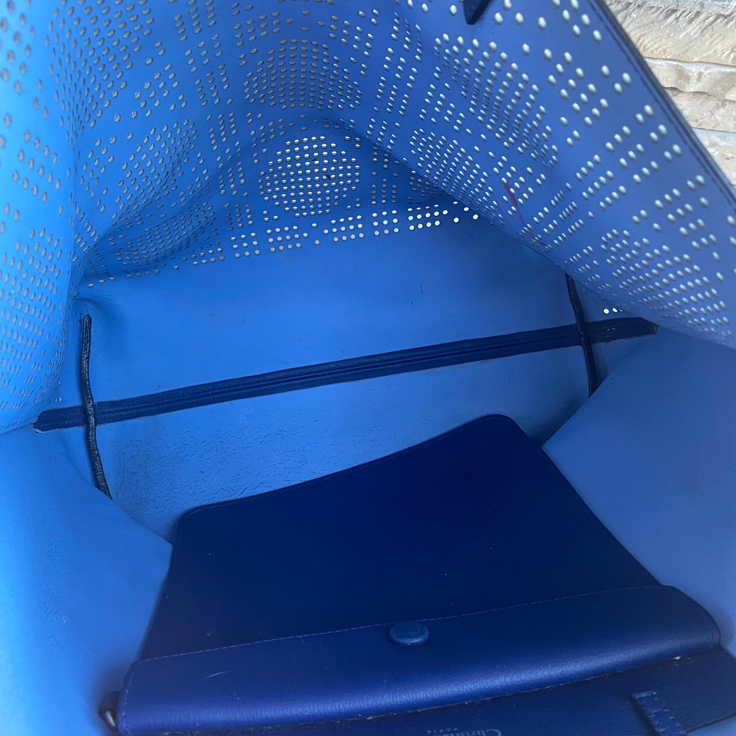 Christian Dior Cannage Perforated Dioriva Shopping Tote