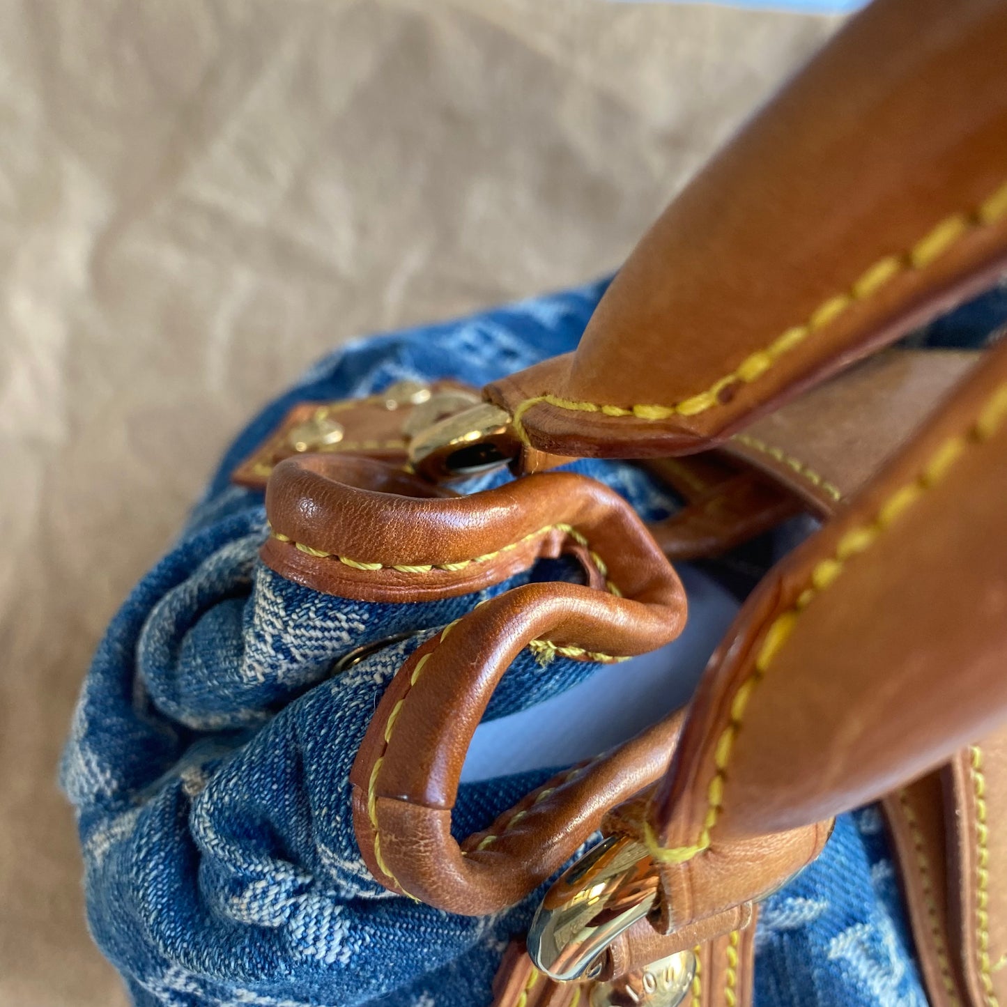 Louis Vuitton Mini Denim Pleaty Satchel