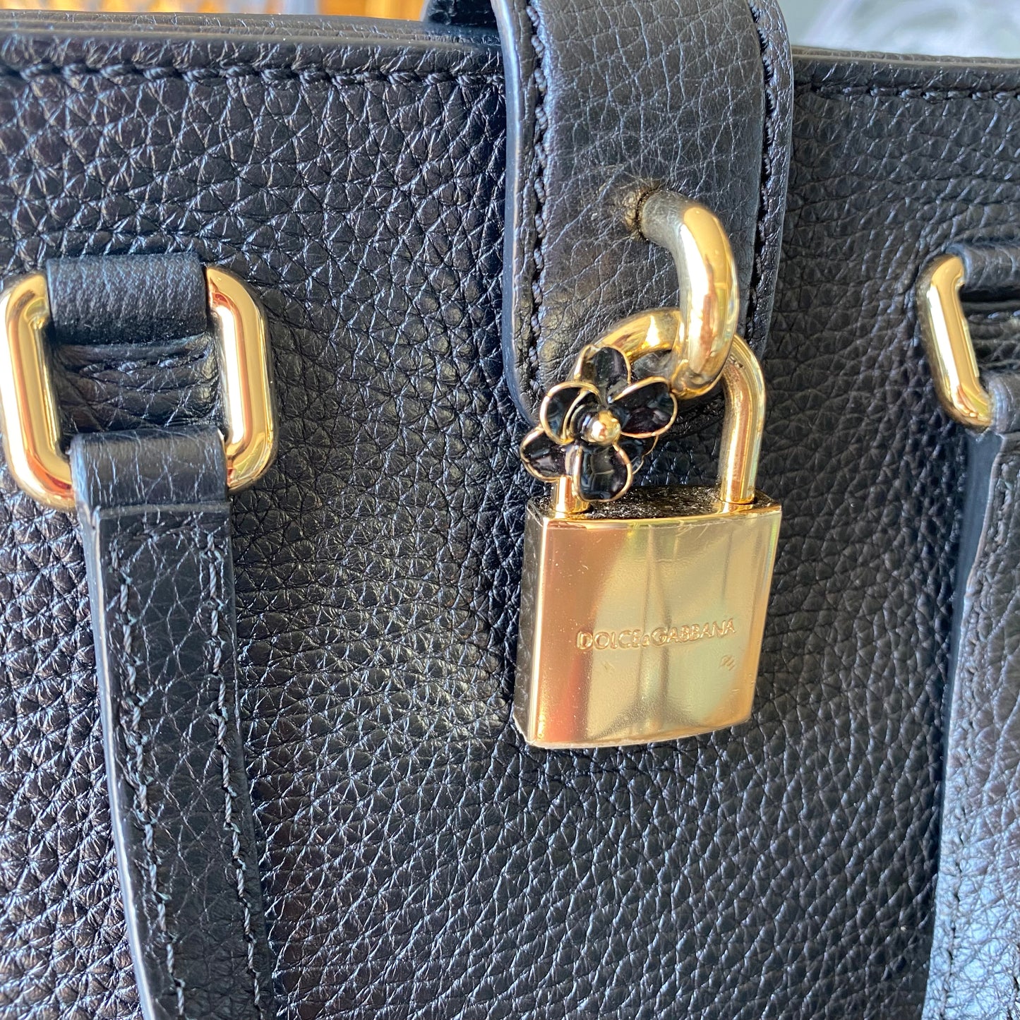 Dolce & Gabbana Convertible Small Flower Lock Tote