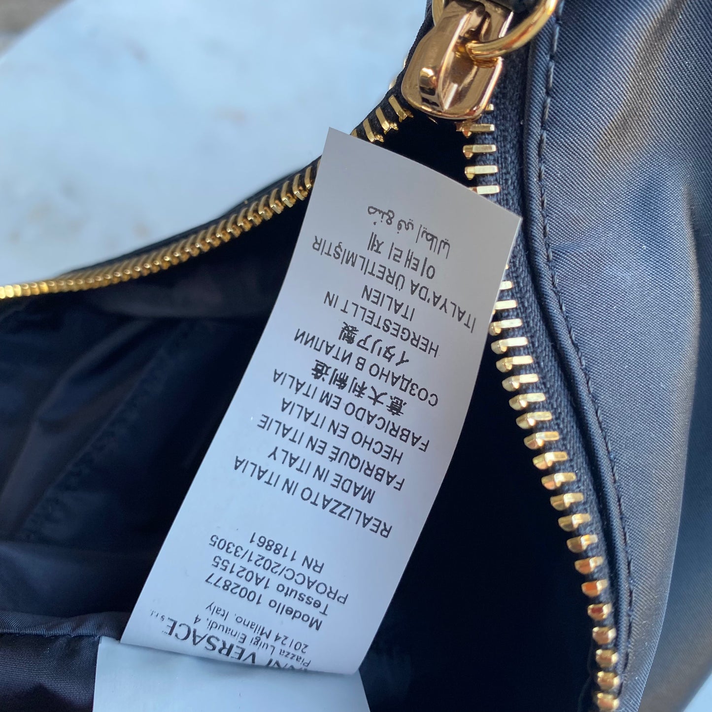 Versace Medusa Nylon Tribute Chain Shoulder Bag