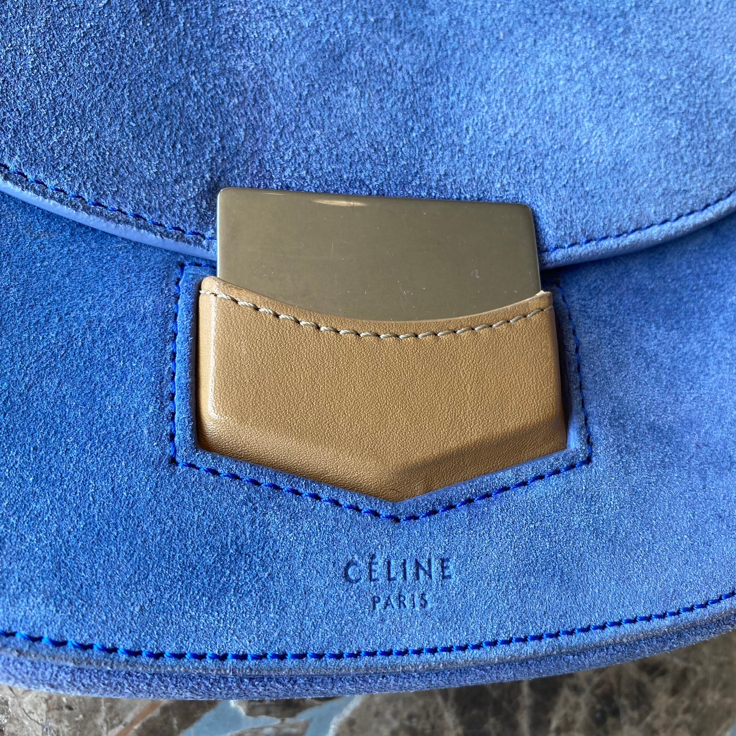 Celine Trotteur Suede Leather Crossbody