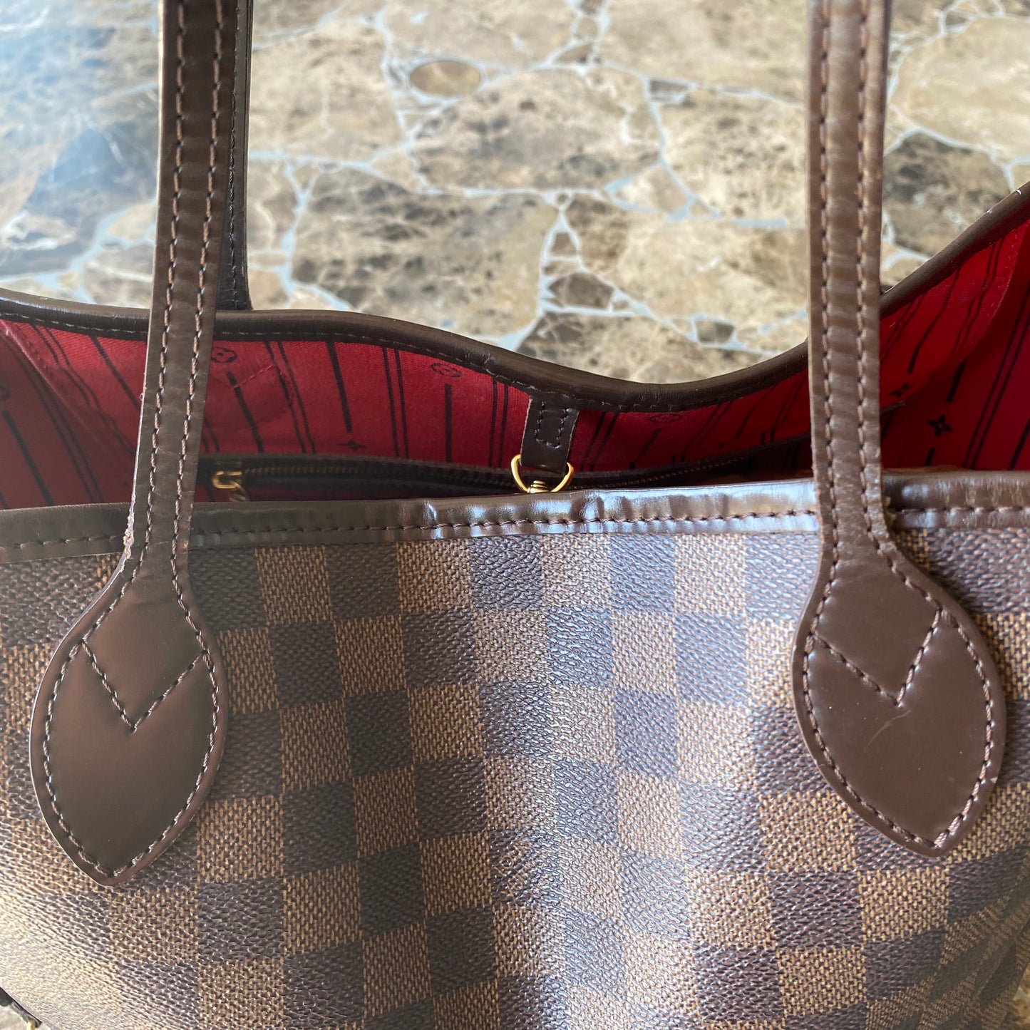Louis Vuitton Damier Ebene Neverfull MM Tote