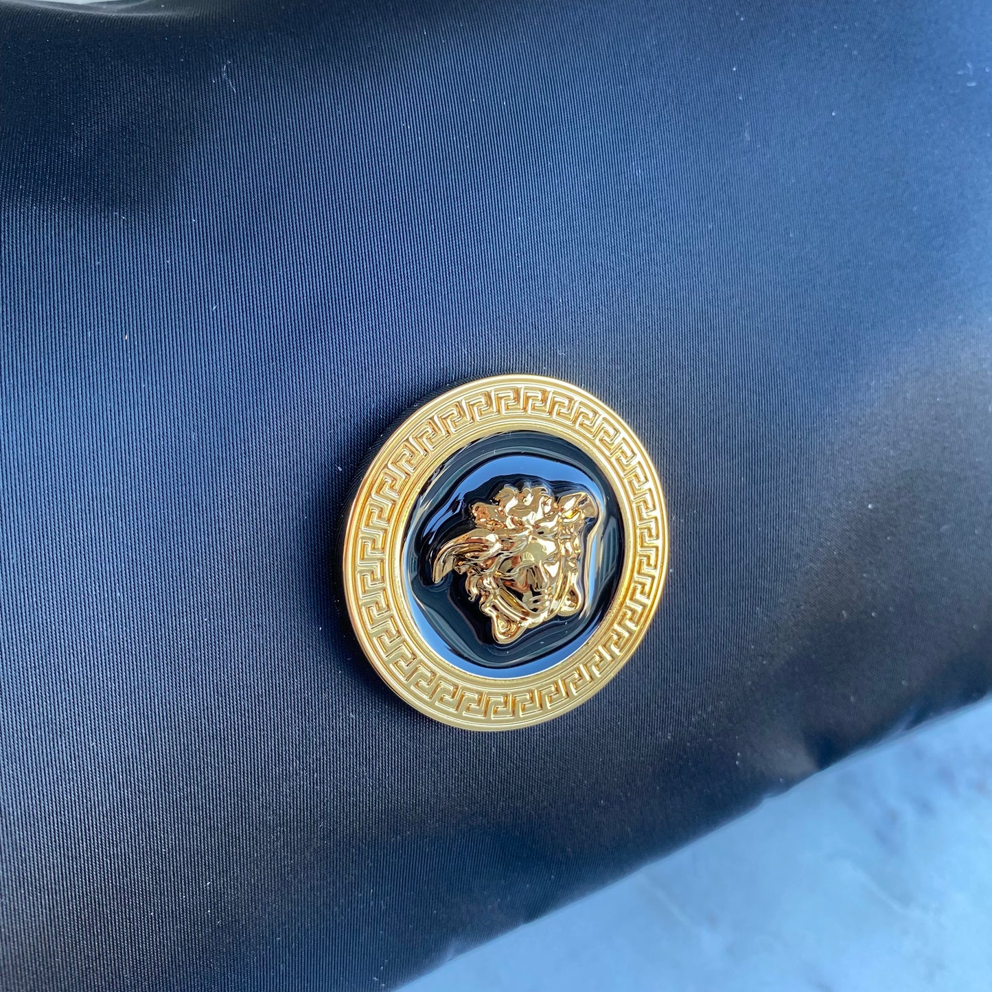 Versace Medusa Nylon Tribute Chain Shoulder Bag