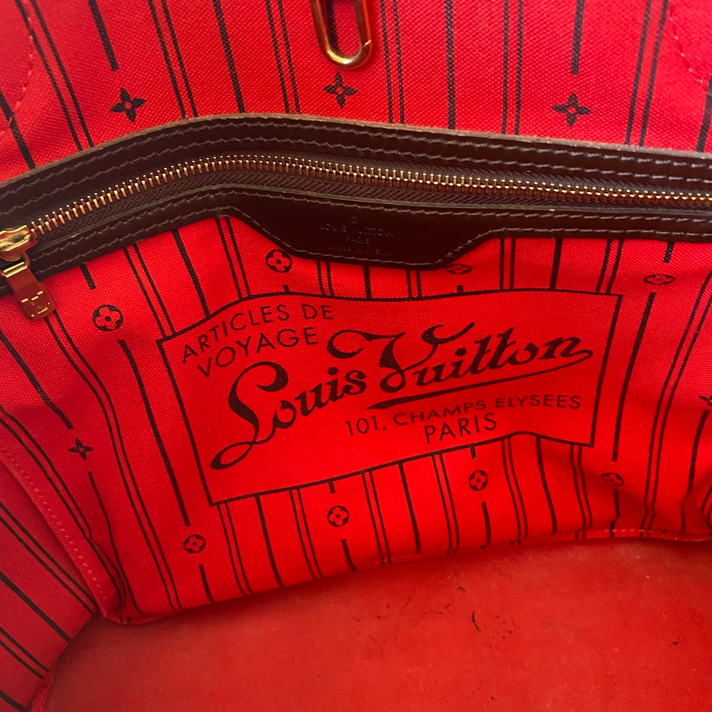 Louis Vuitton Damier Ebene Neverfull MM Tote