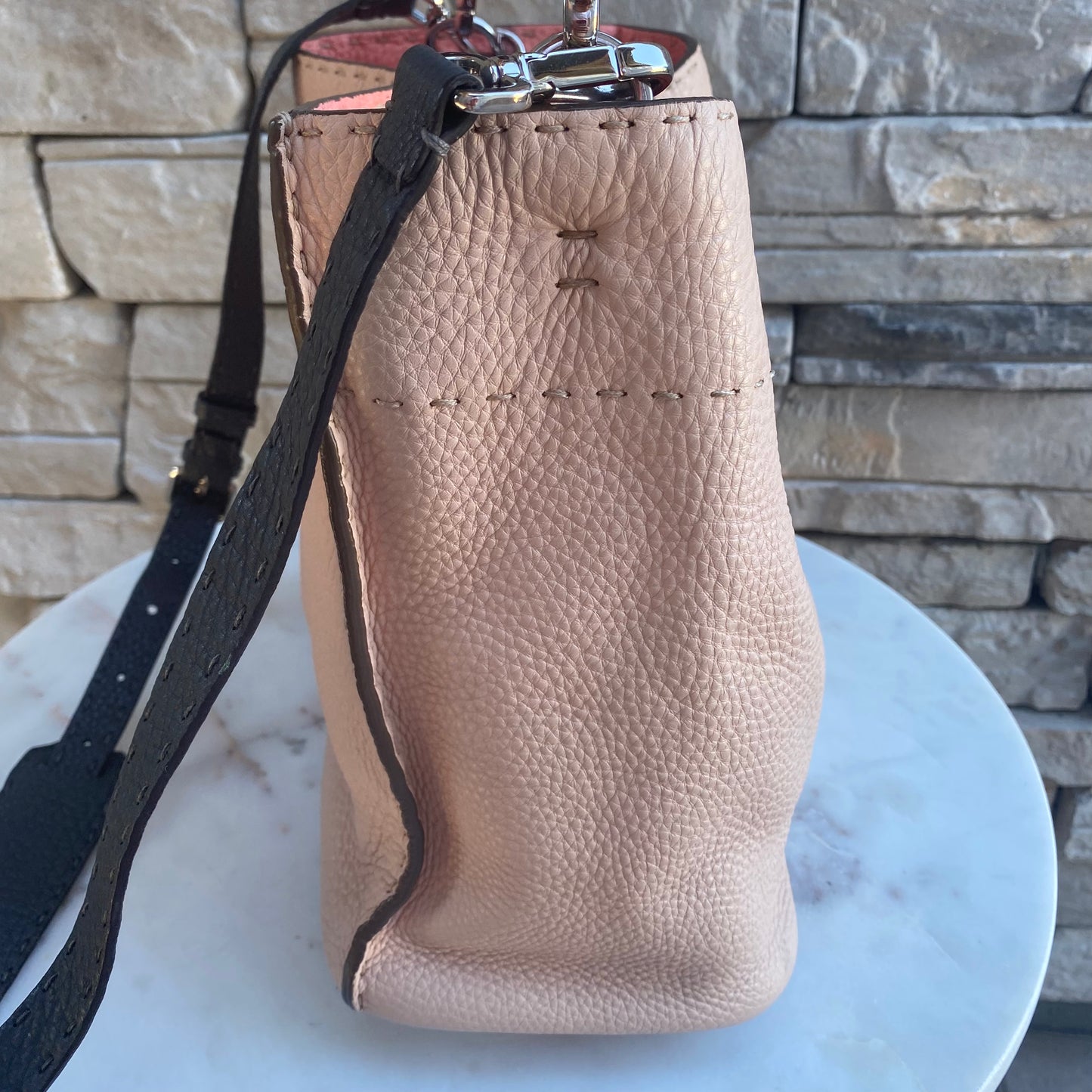 Fendi Selleria Leather Anna Bucket Bag