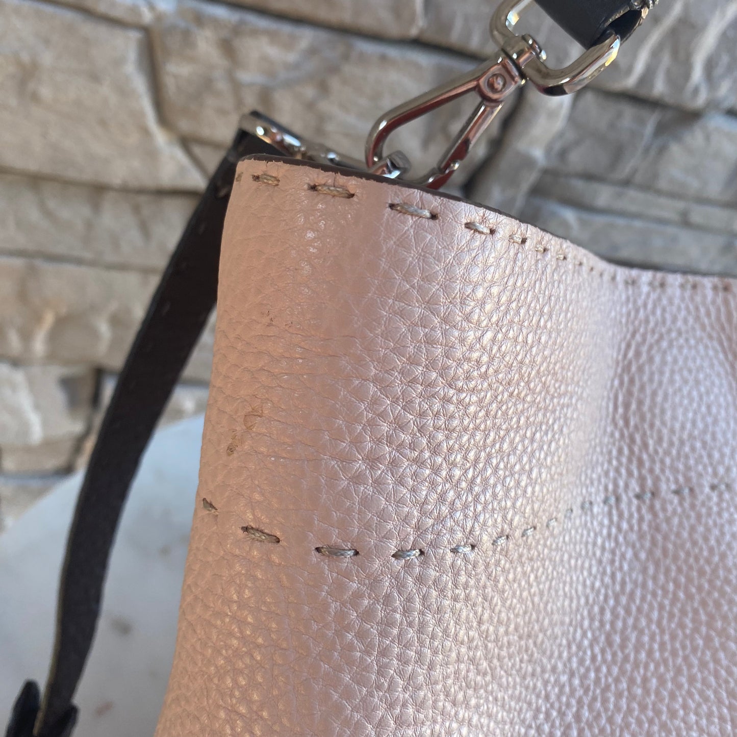 Fendi Selleria Leather Anna Bucket Bag