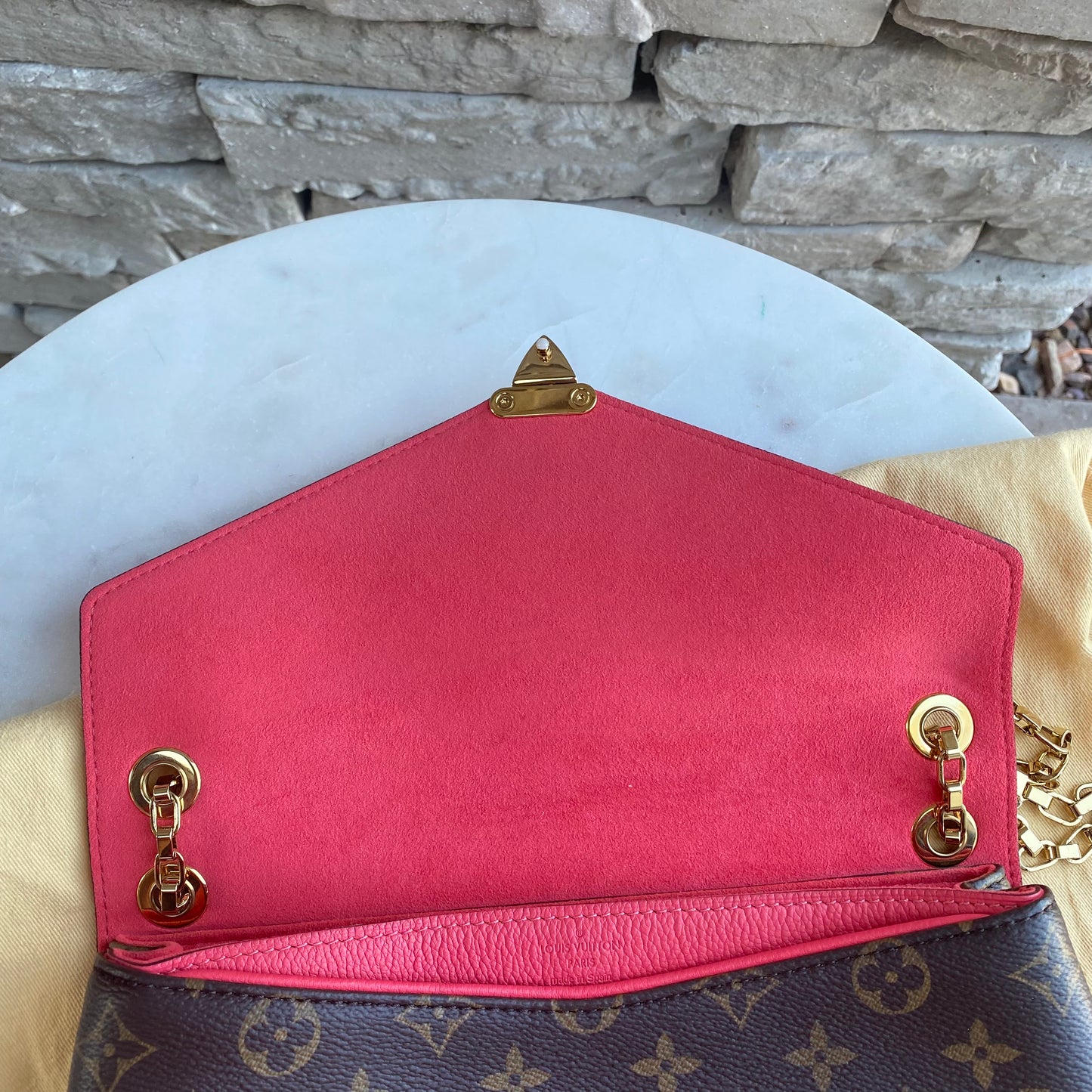 Louis Vuitton Pallas Chain Monogram Dahlia Shoulder Bag