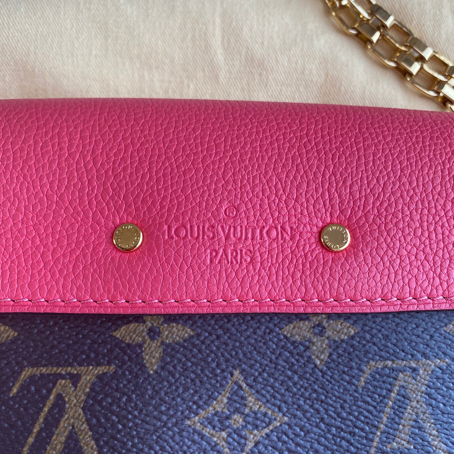 Louis Vuitton Pallas Chain Monogram Dahlia Shoulder Bag