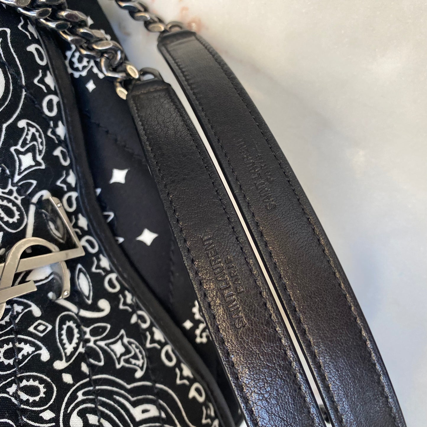 Saint Laurent Medium Chevron Bandana Niki
