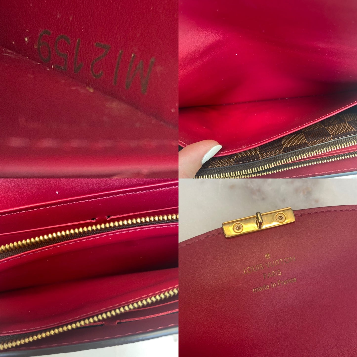 Louis Vuitton Damier Ebene Croisette Wallet