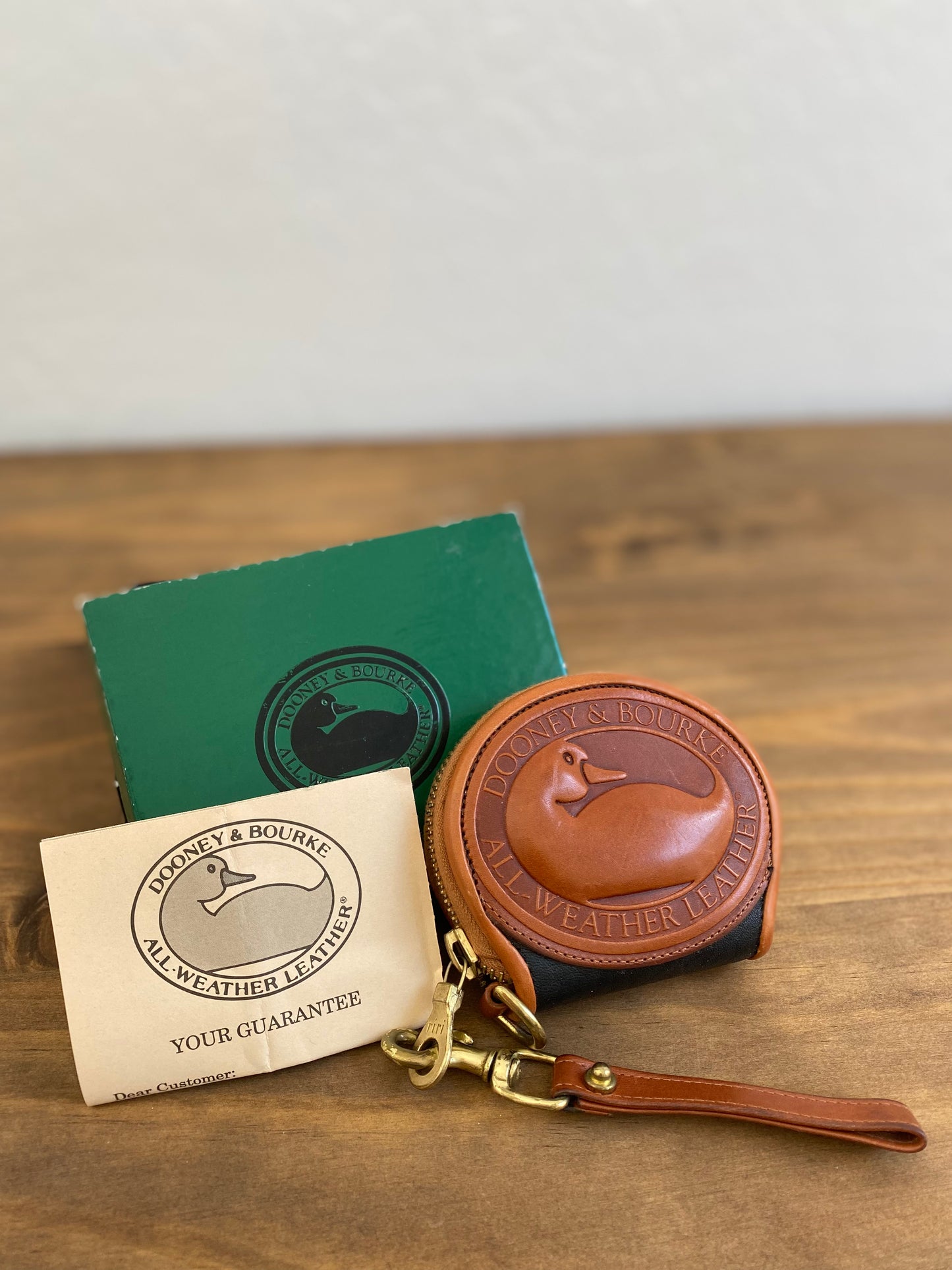 Dooney & Bourke Big Duck Leather Zipper Coin Purse Wristlet