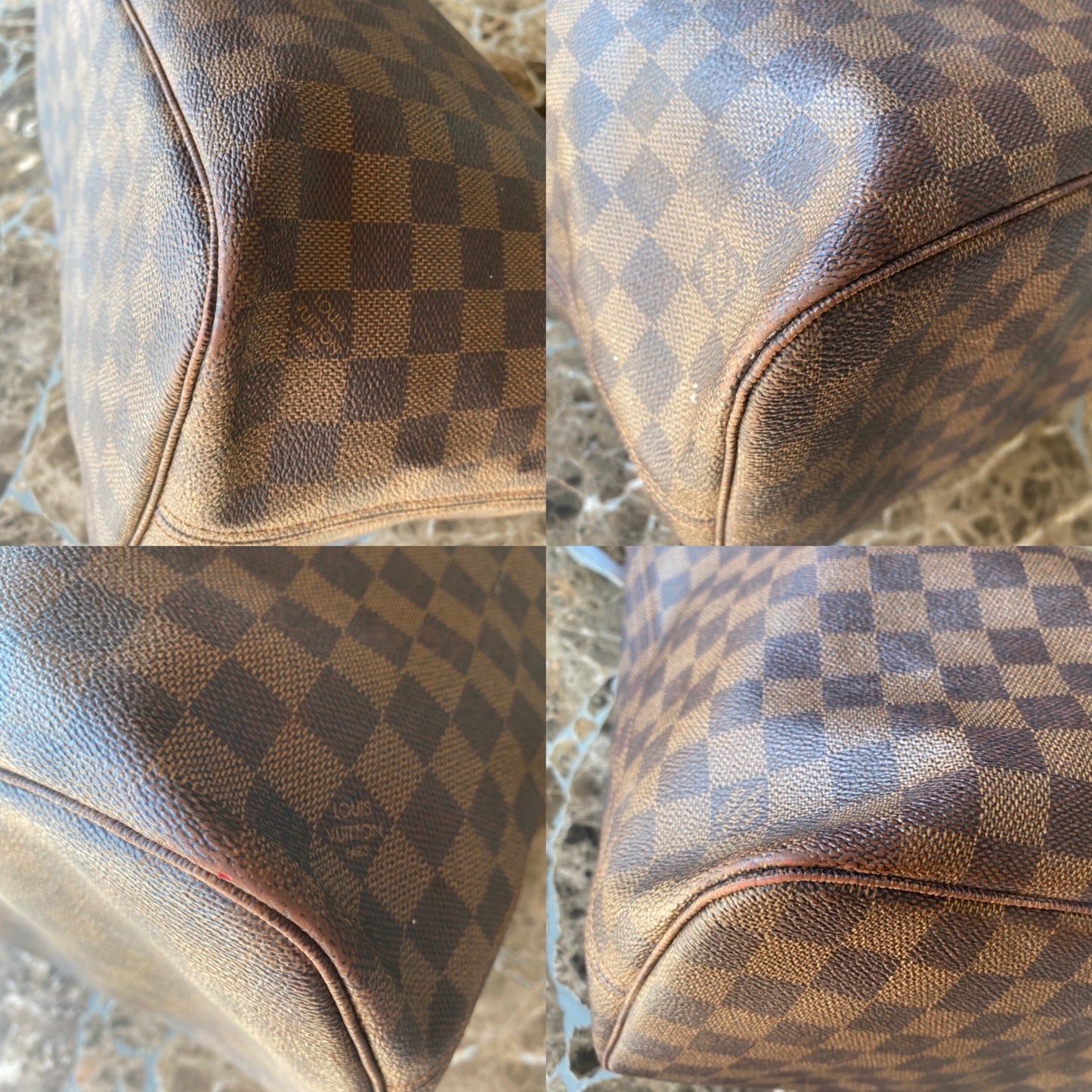 Louis Vuitton Damier Ebene Neverfull MM Tote