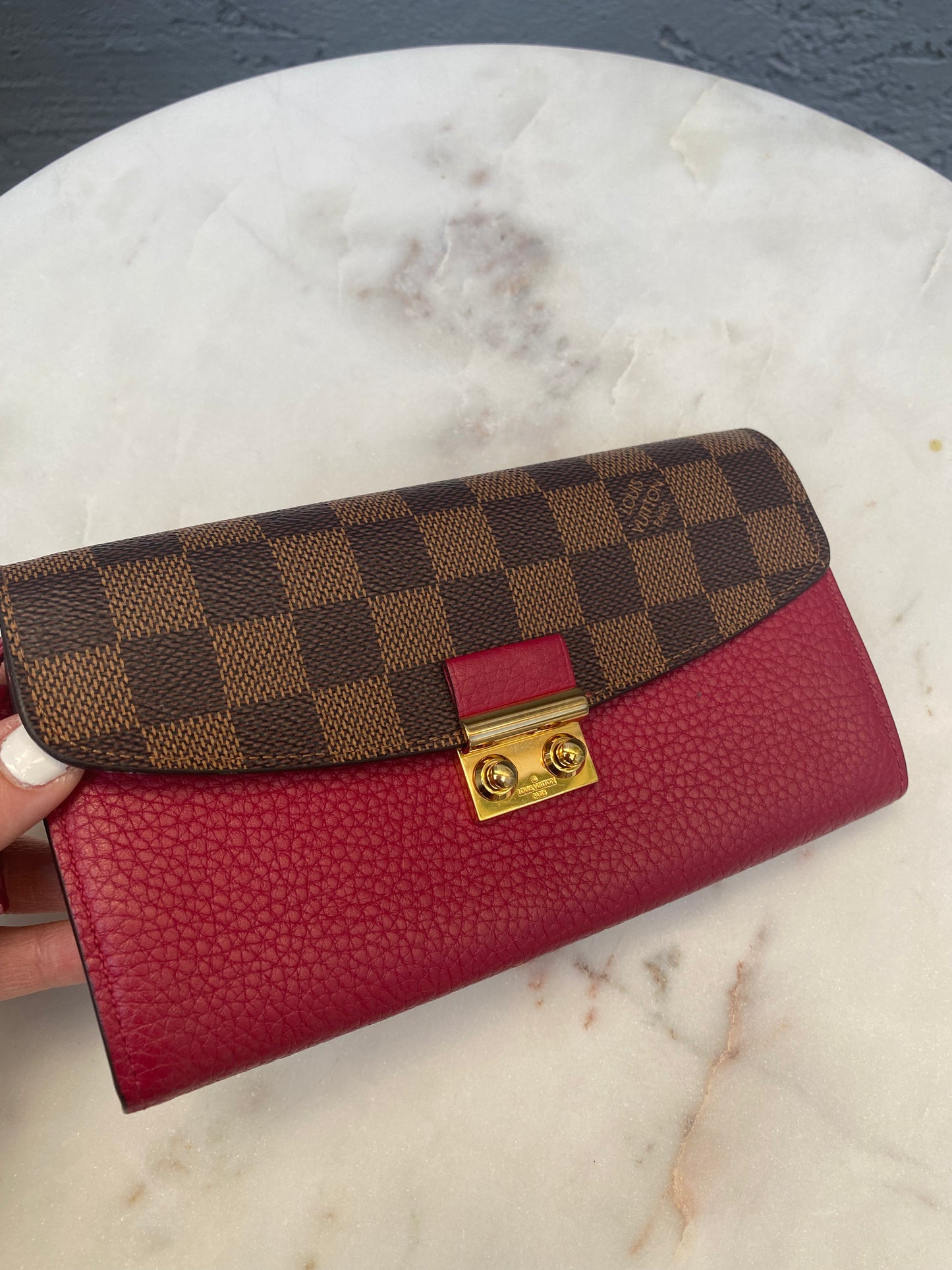 Louis Vuitton Damier Ebene Croisette Wallet