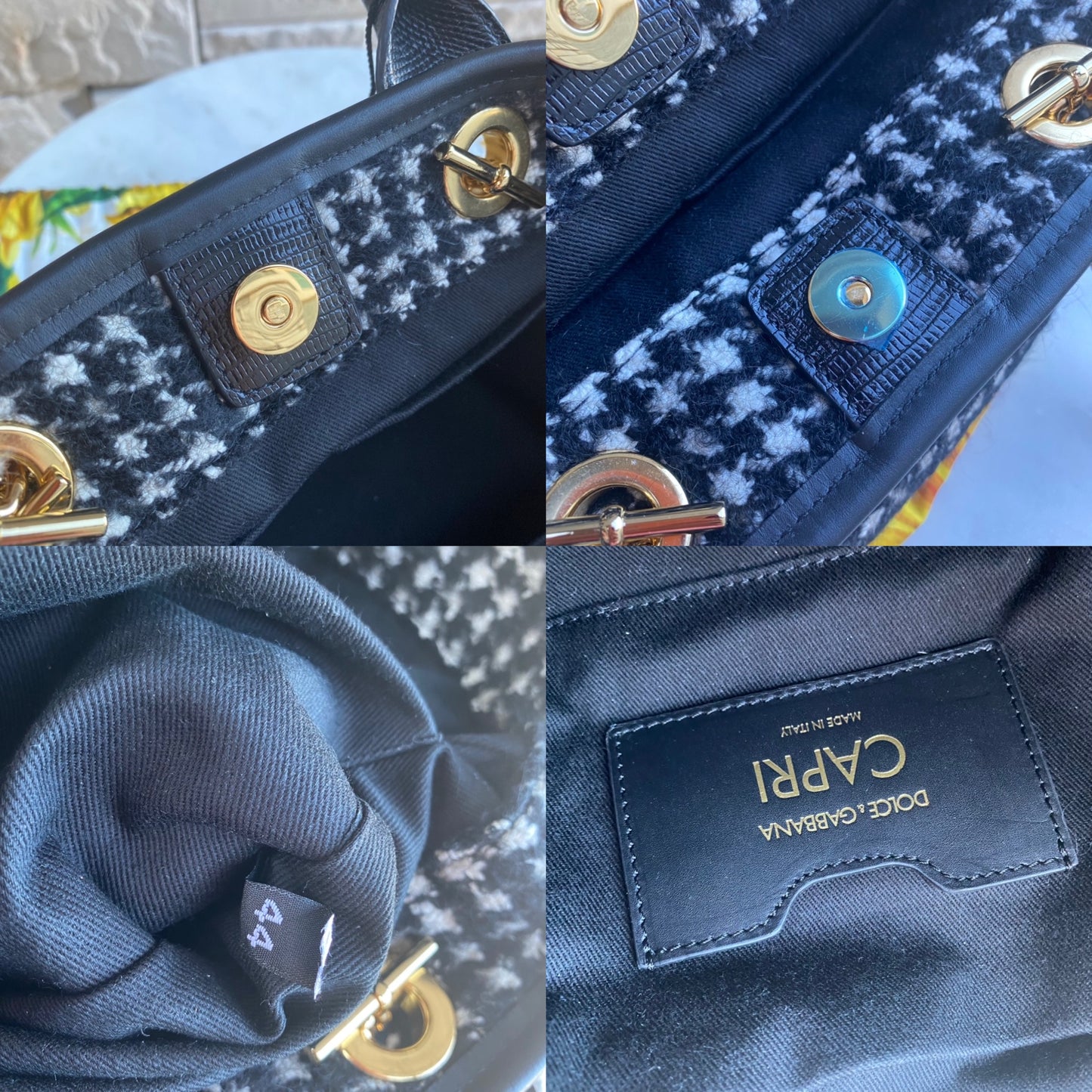 Dolce & Gabbana Small Tweed Capri Tote