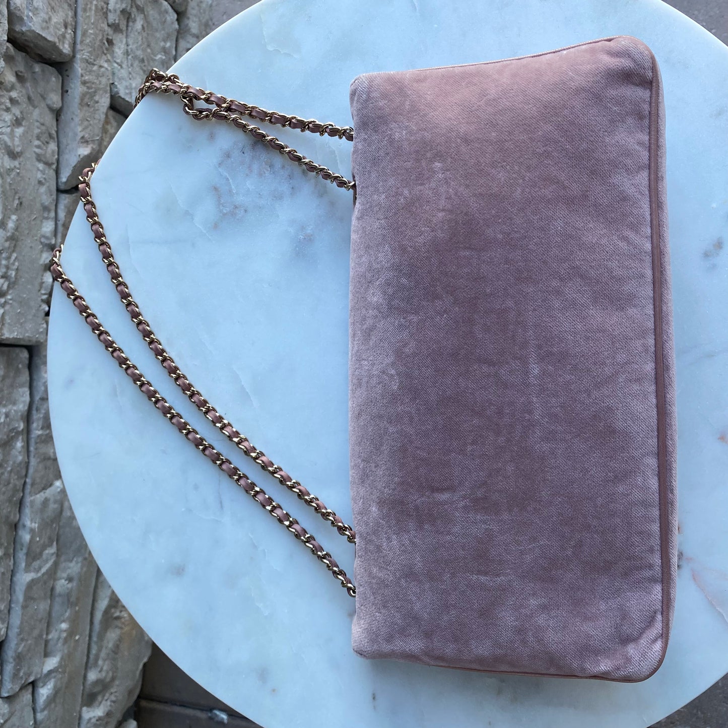 Chanel Giant Reissue Pink Velvet Single Flap Shoulder Bag