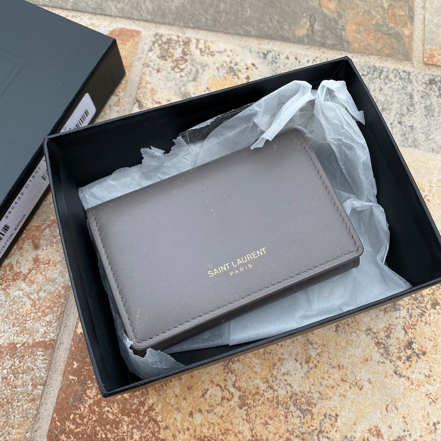 Saint Laurent 6 Ring Leather Key Card Holder