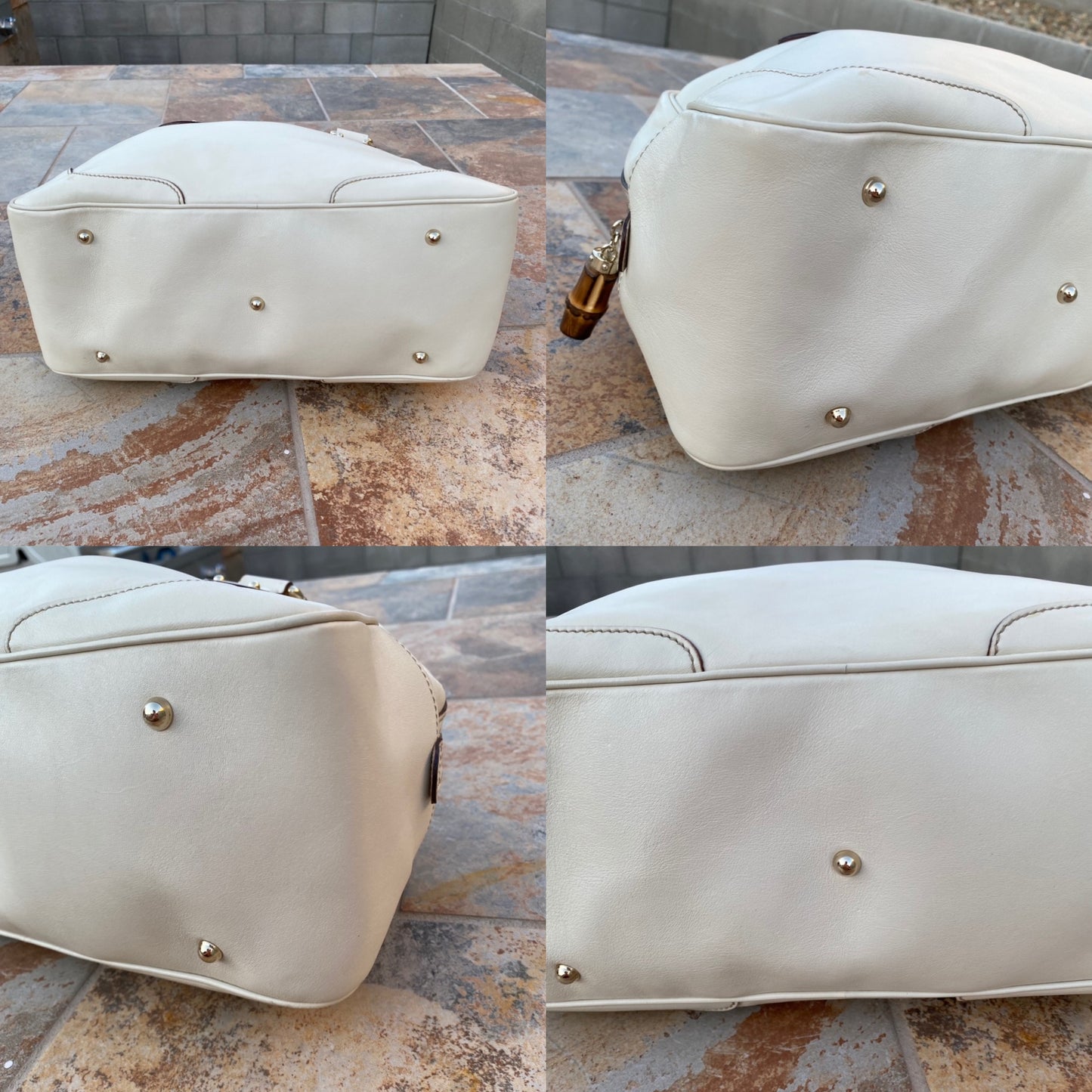 Gucci Bamboo Leather Vintage Boston Satchel
