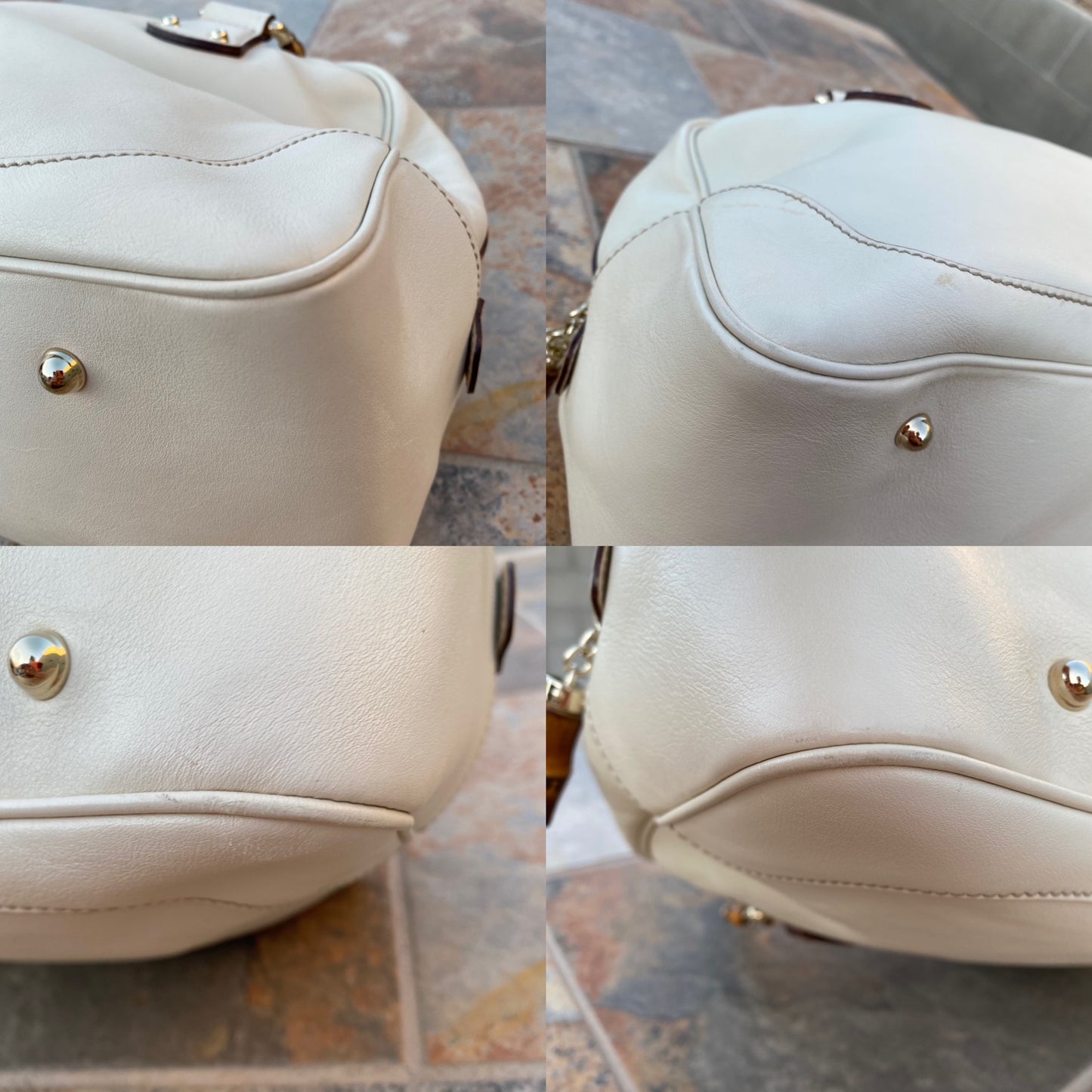 Gucci Bamboo Leather Vintage Boston Satchel