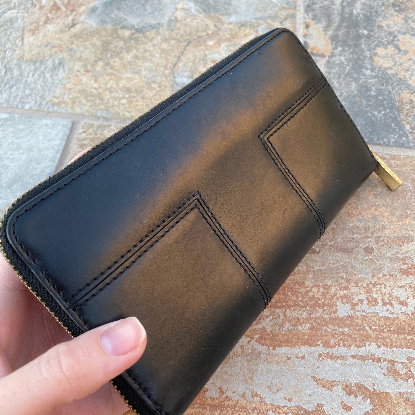 Tory Burch Block T Leather Continental Wallet