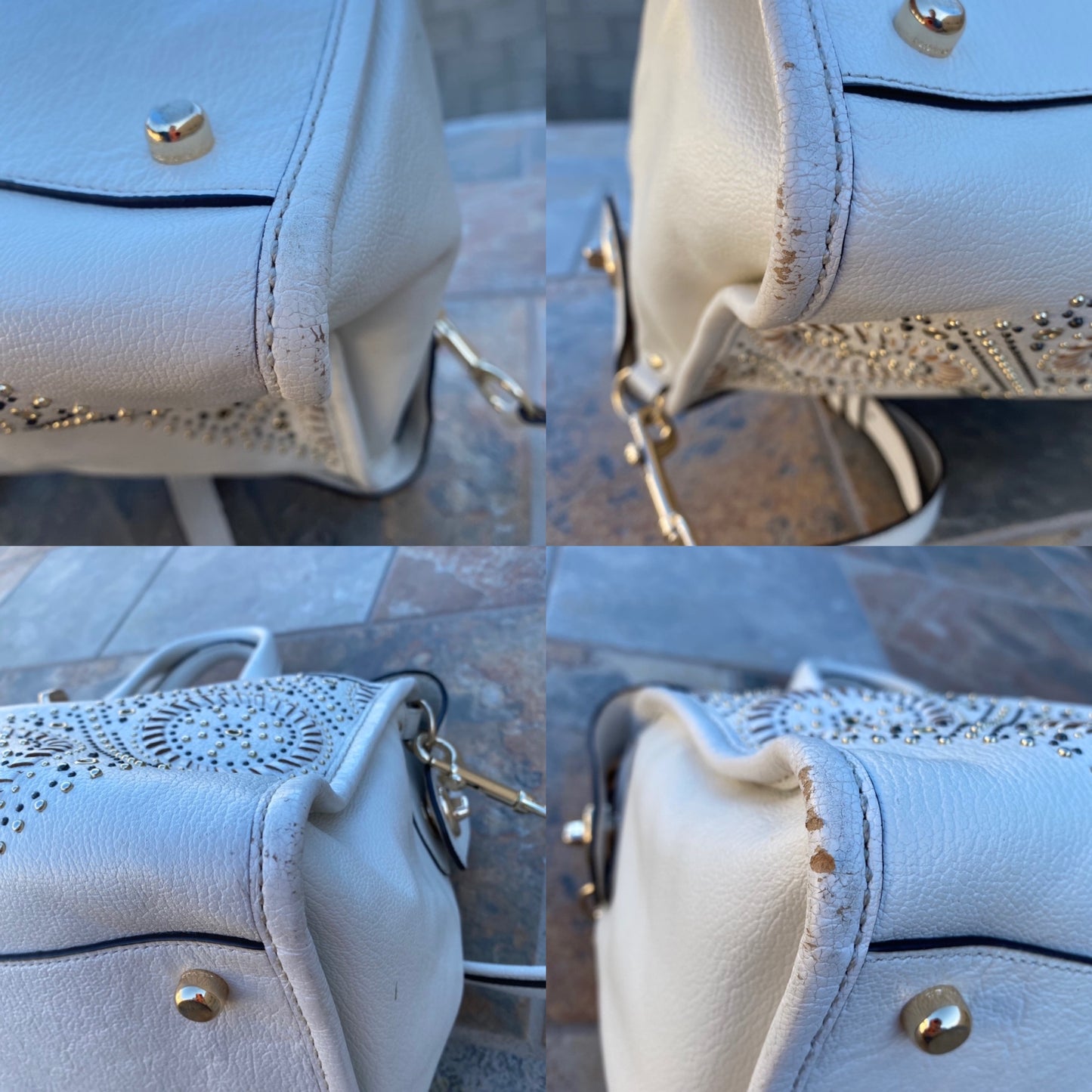 Coach Mini Studs Rhyder Leather Satchel